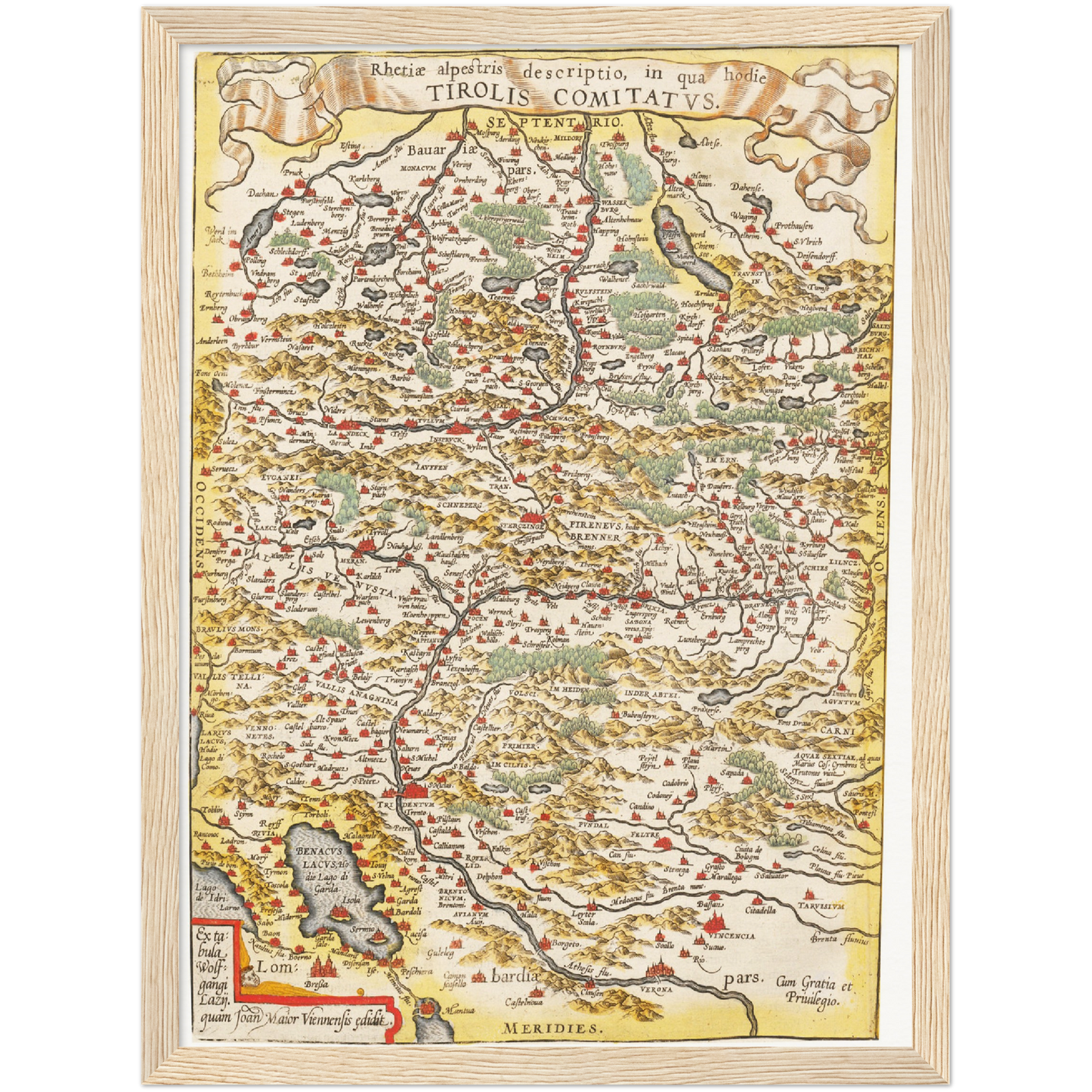 Historical city map Test product horizontal 3 sizes