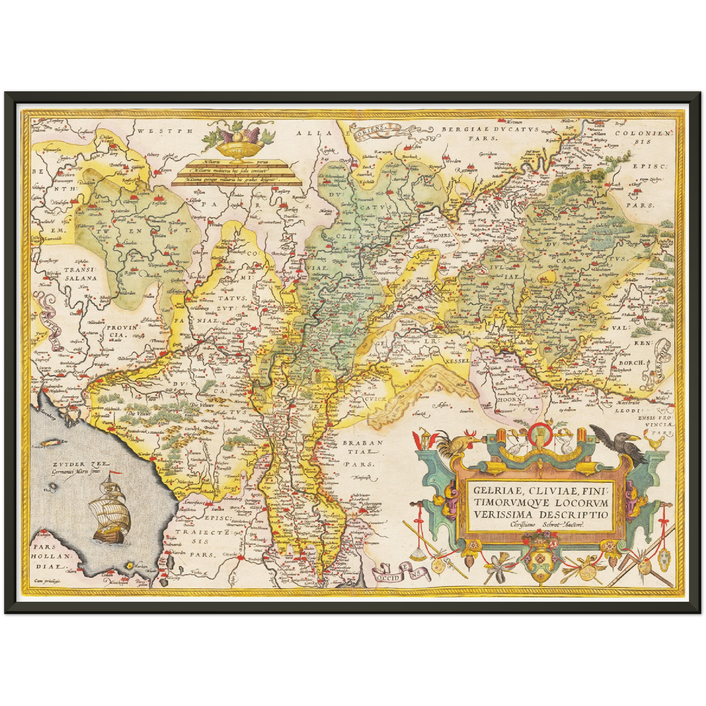 Historische Landkarte Niederrhein um 1609