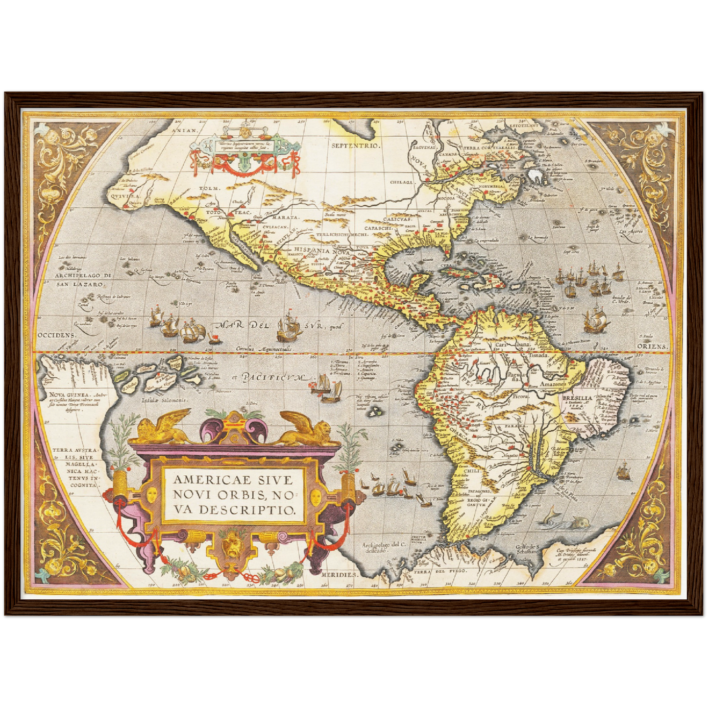 Historische Landkarte Amerika um 1609