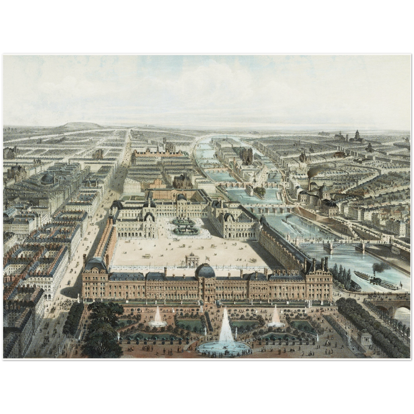 Historische Ansicht Paris um 1860