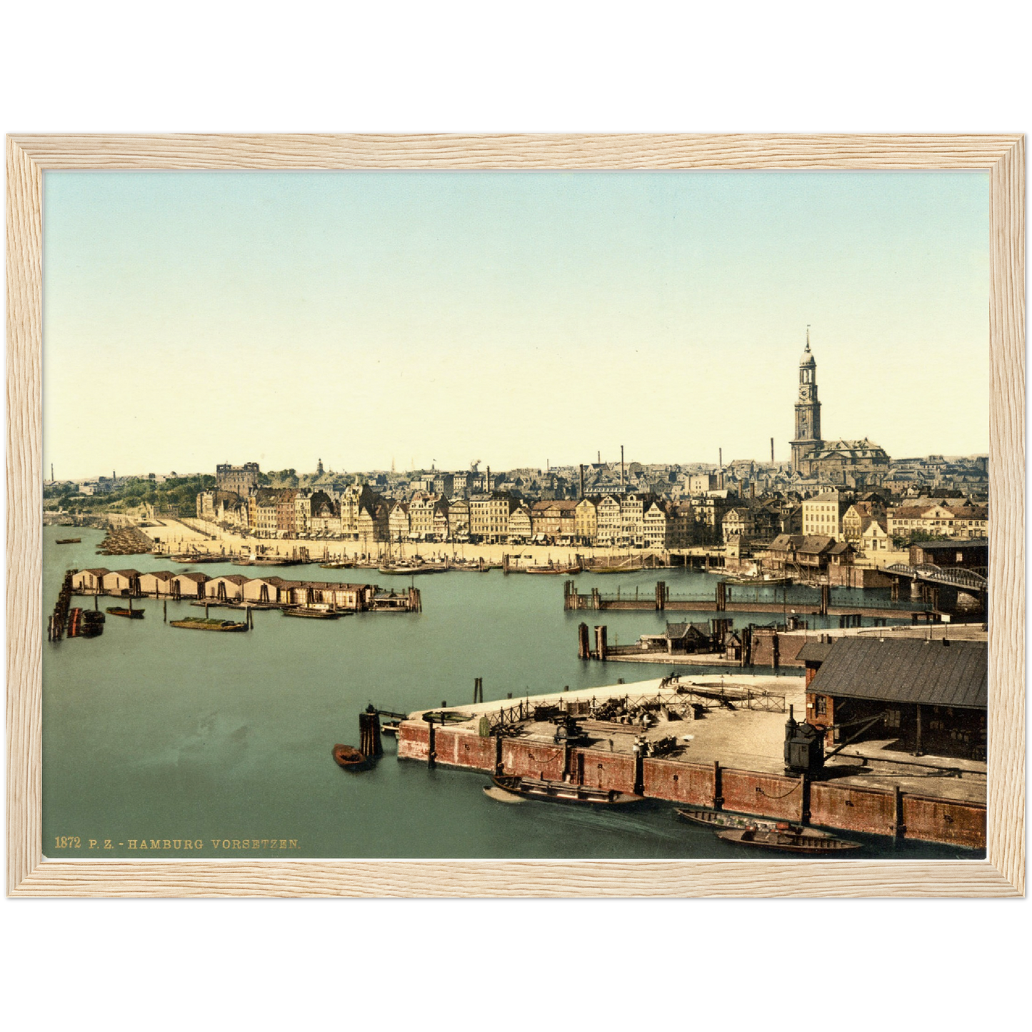 Historische Ansicht Hamburger Hafen um 1895