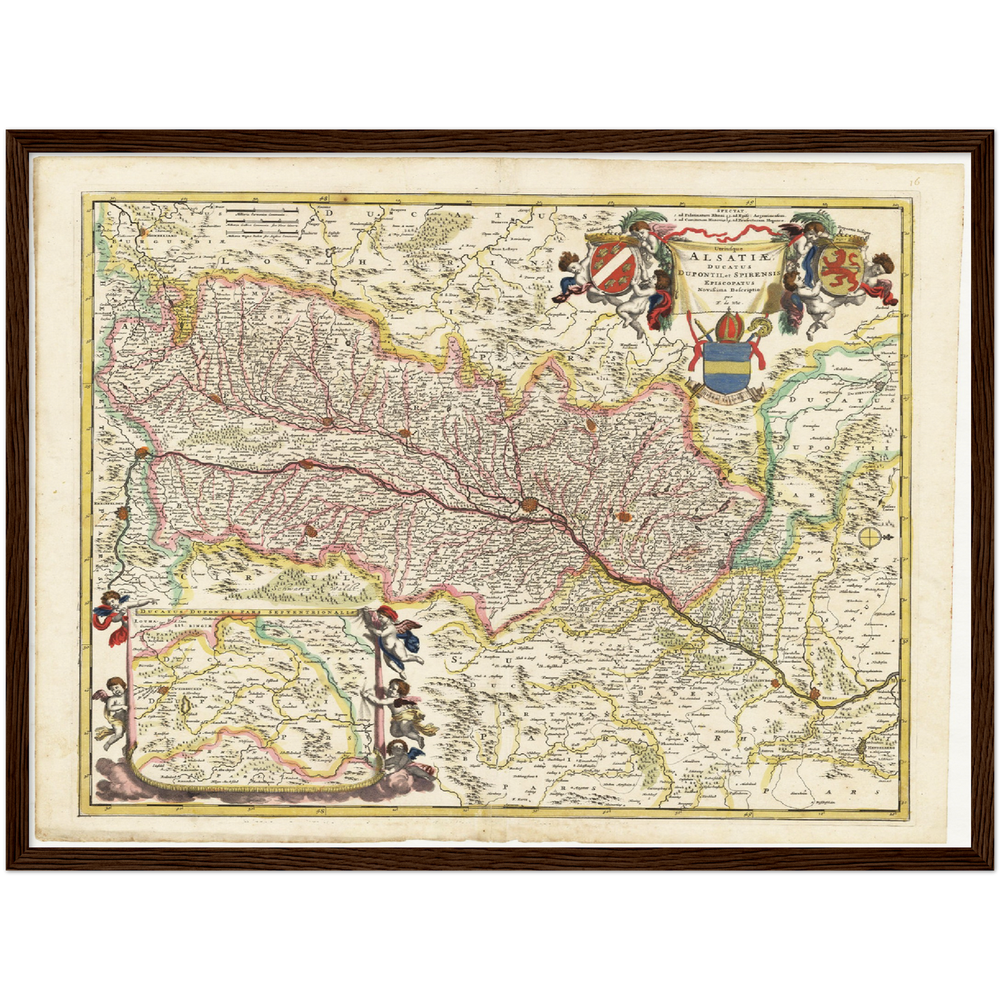 Historische Landkarte Baden um 1680