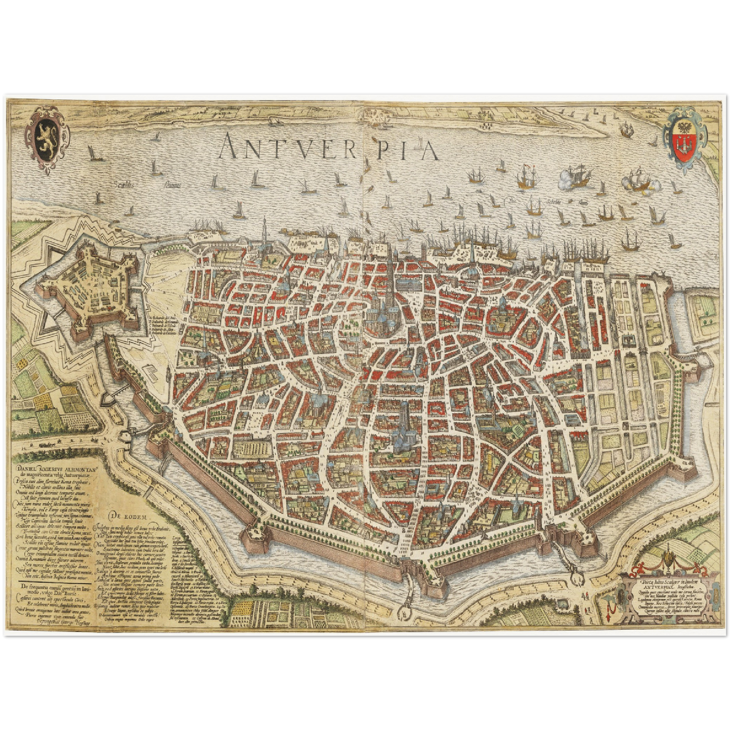 Historische Stadtansicht Antwerpen um 1620