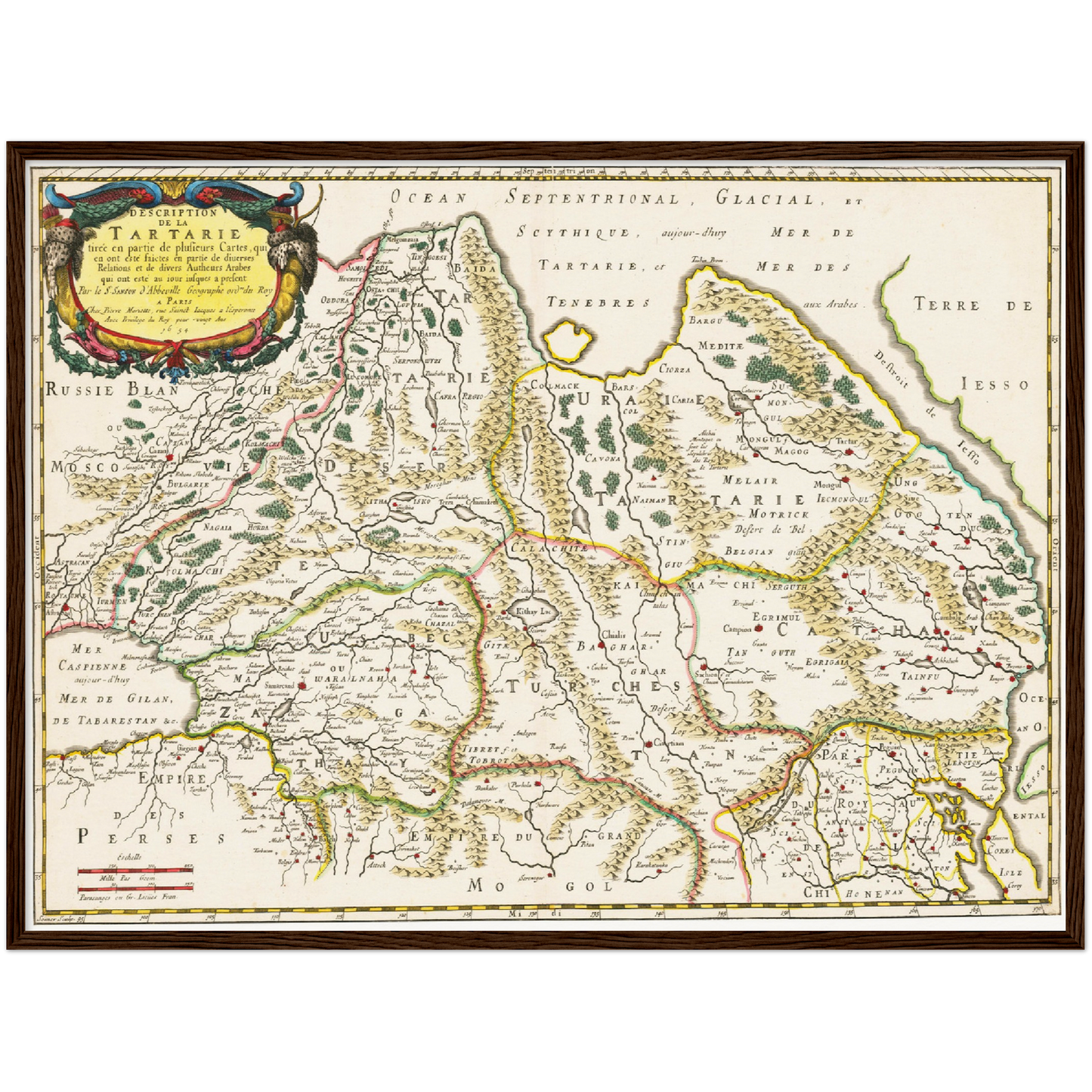 Historische Landkarte Tartarien um 1654