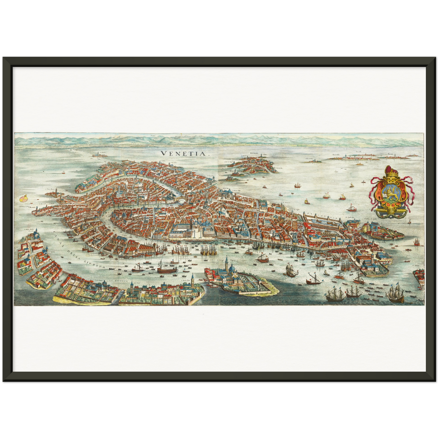 Historische Stadtansicht Venedig um 1636