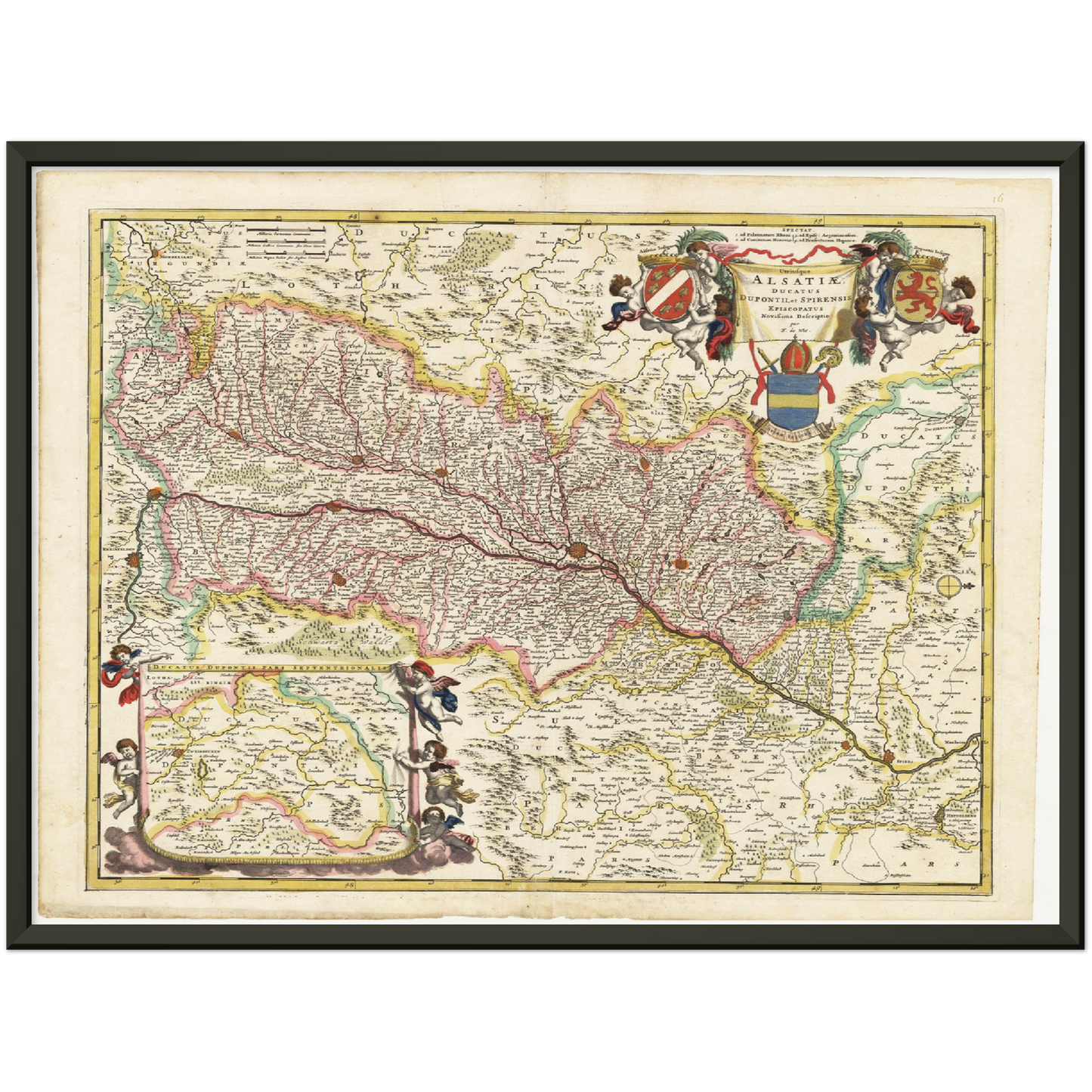 Historische Landkarte Baden um 1680