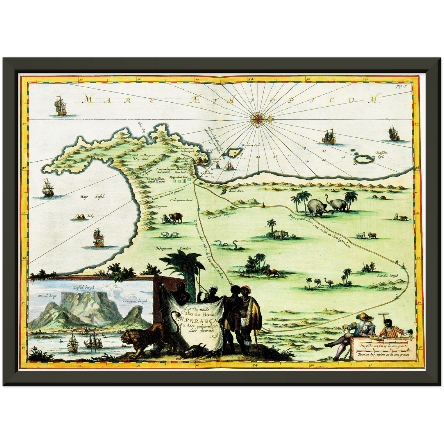 Historical city map Test product horizontal 3 sizes
