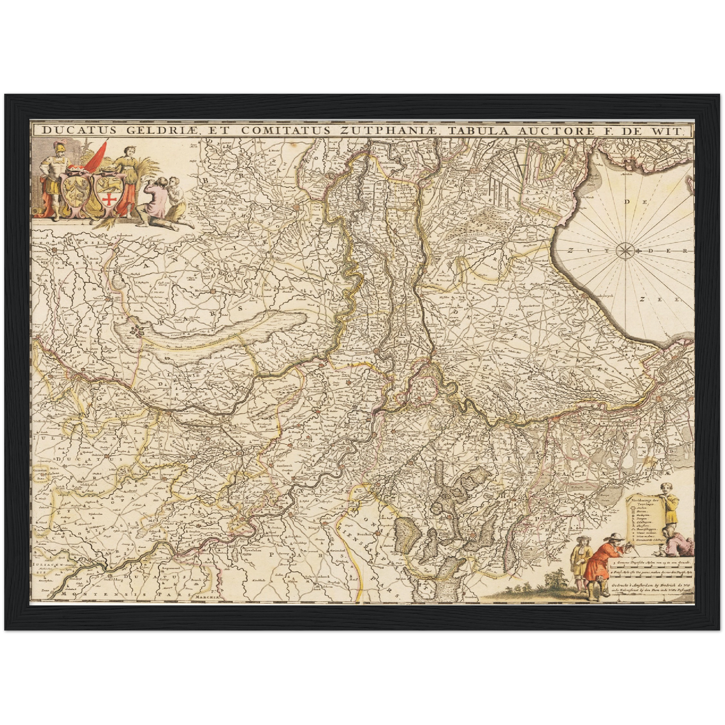 Historische Landkarte Geldern um 1635