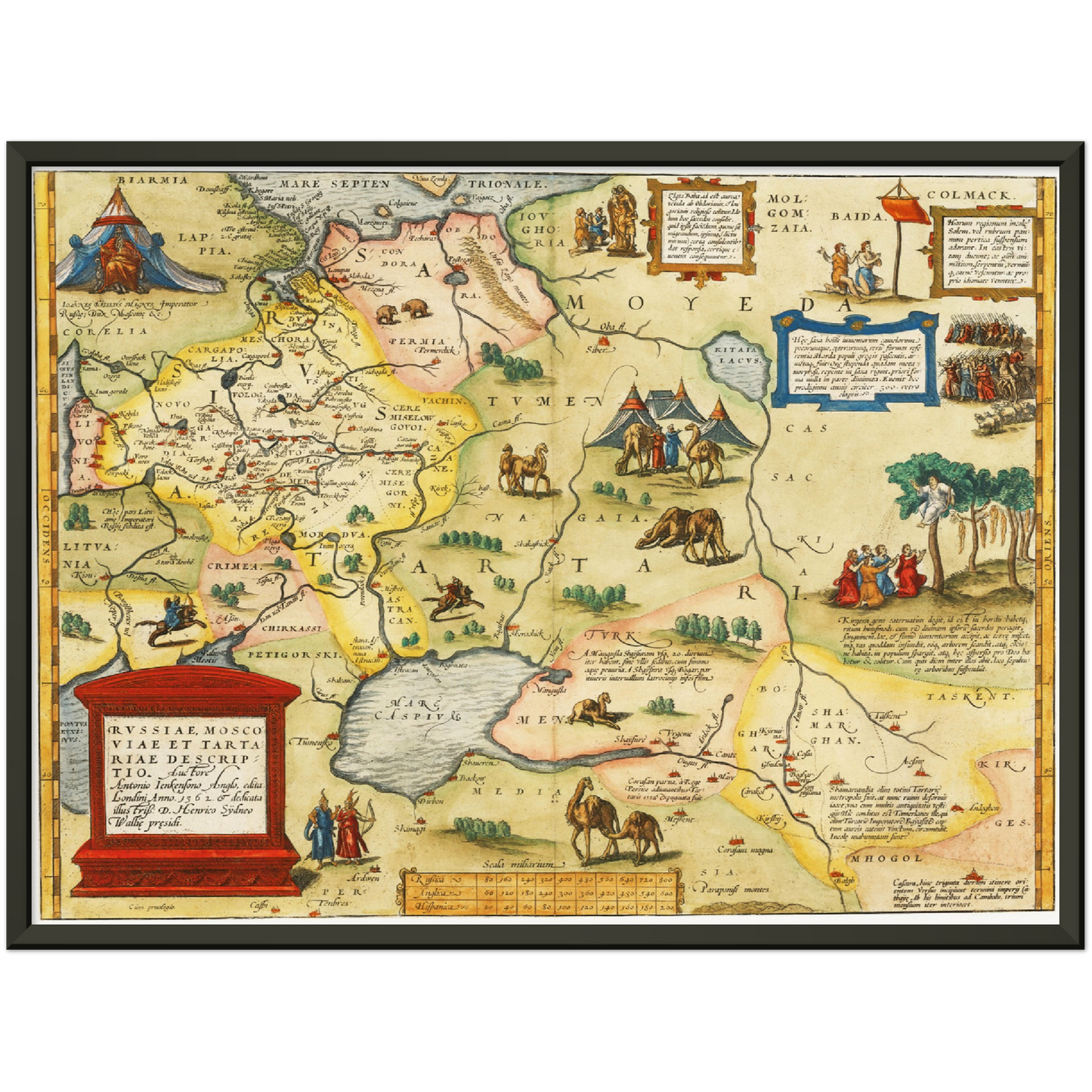 Historische Landkarte Russland um 1580