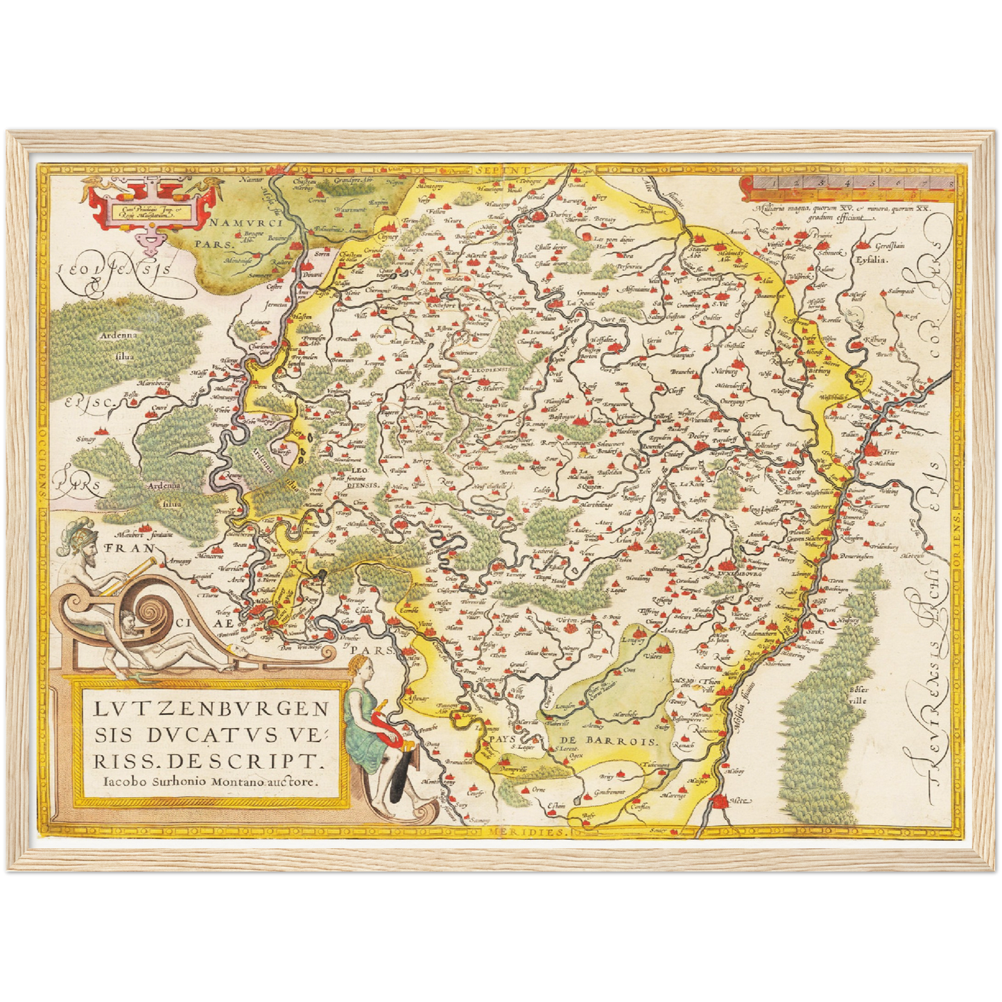 Historische Landkarte Luxemburg um 1609