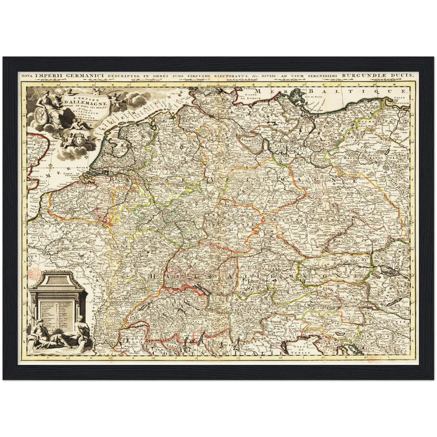Historische Landkarte Deutschland um 1690