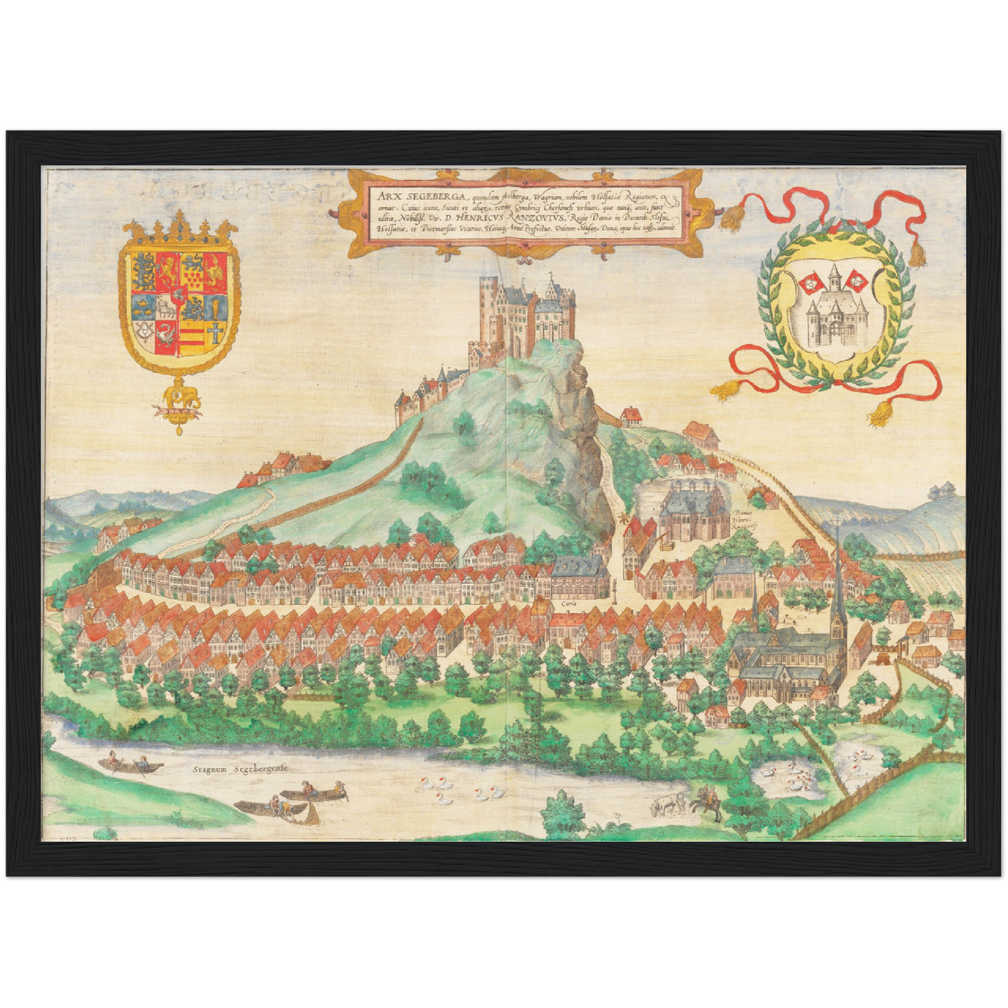 Historische Stadtansicht Segeberg um 1592