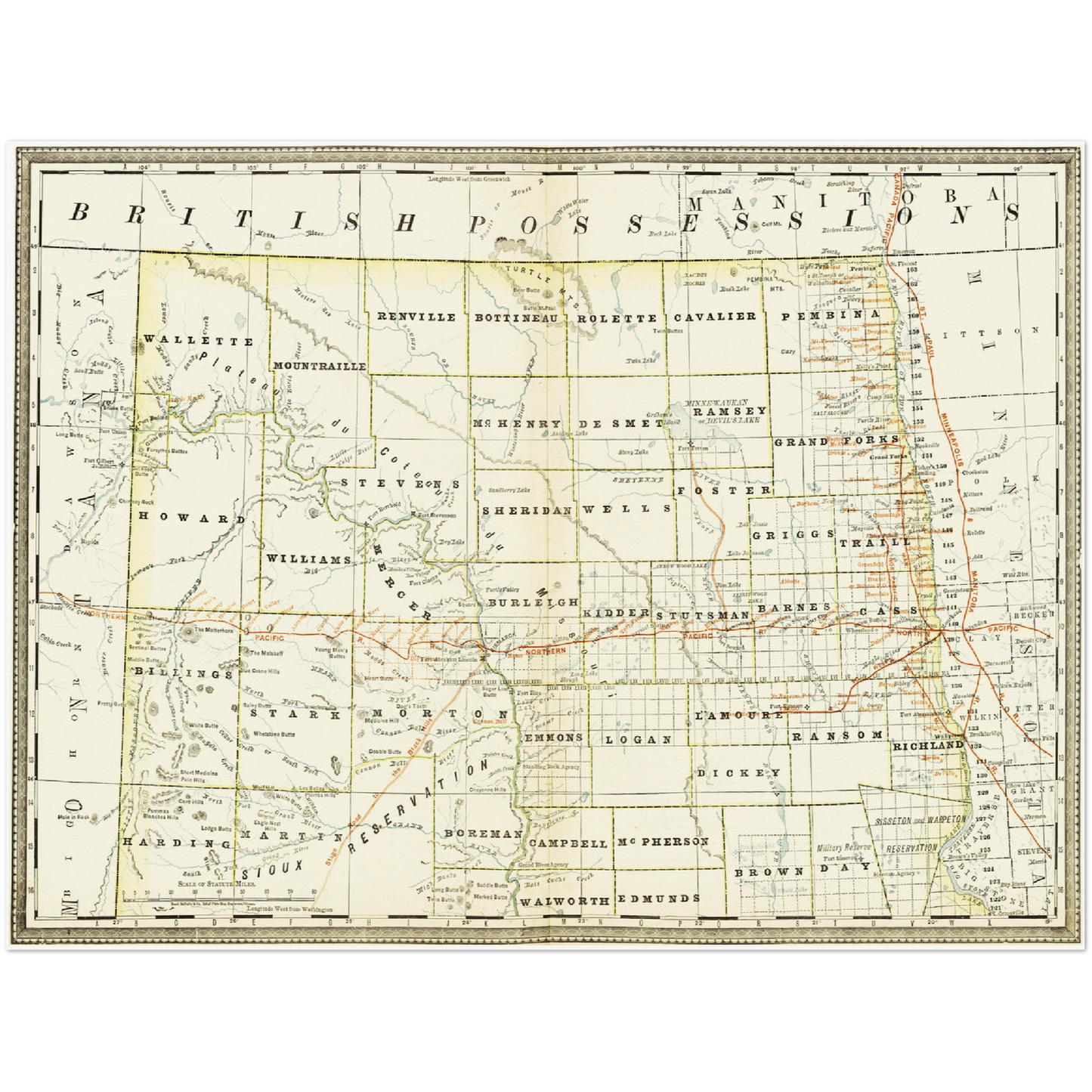 Historical city map Test product horizontal 3 sizes