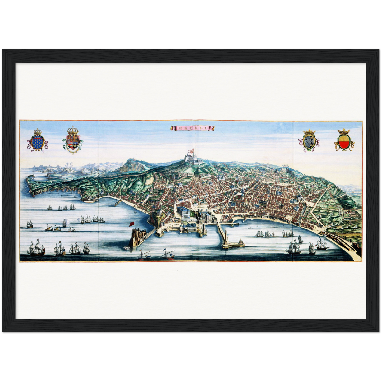 Historische Stadtansicht Neapel um 1690
