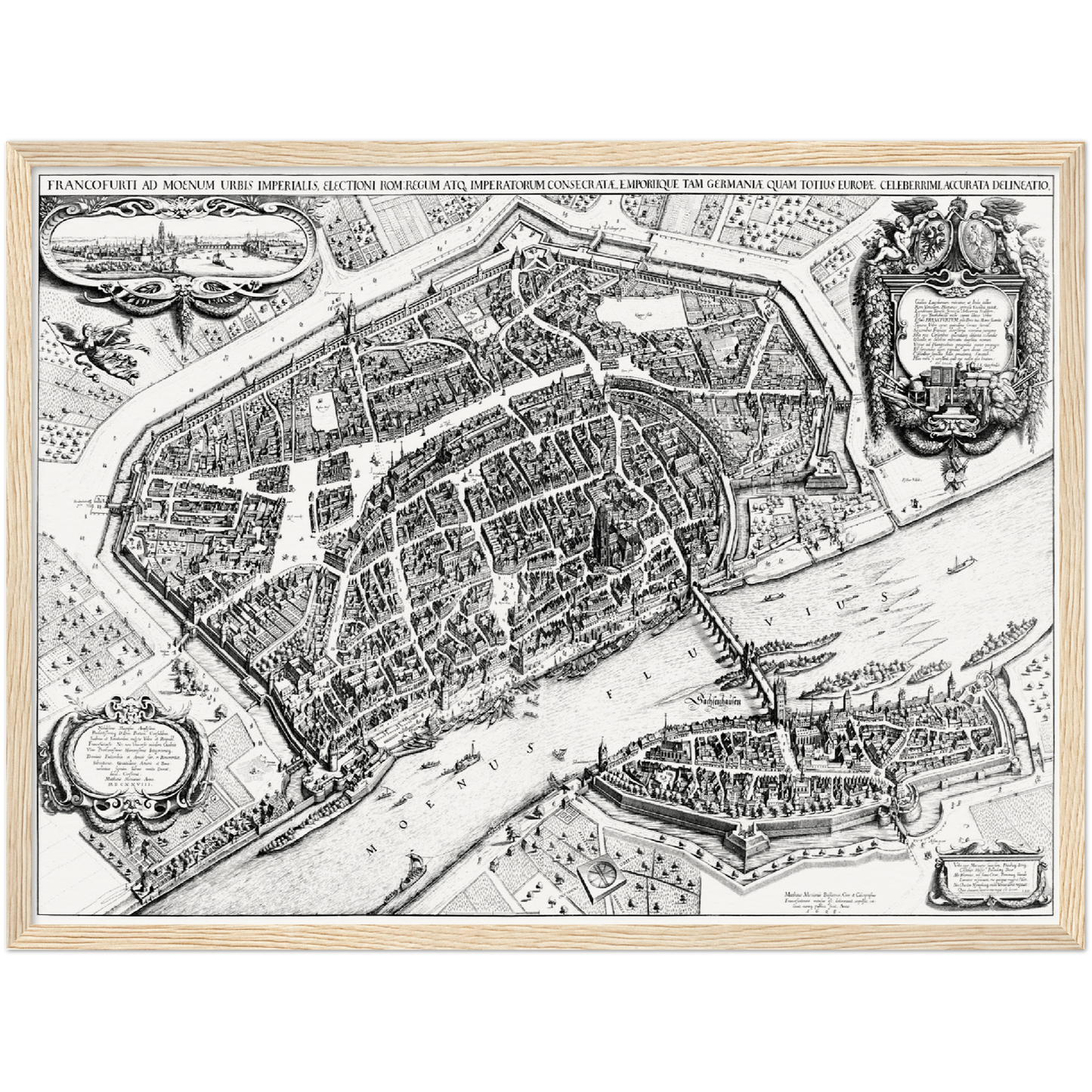 Historischer Stadtplan Frankfurt am Main um 1628