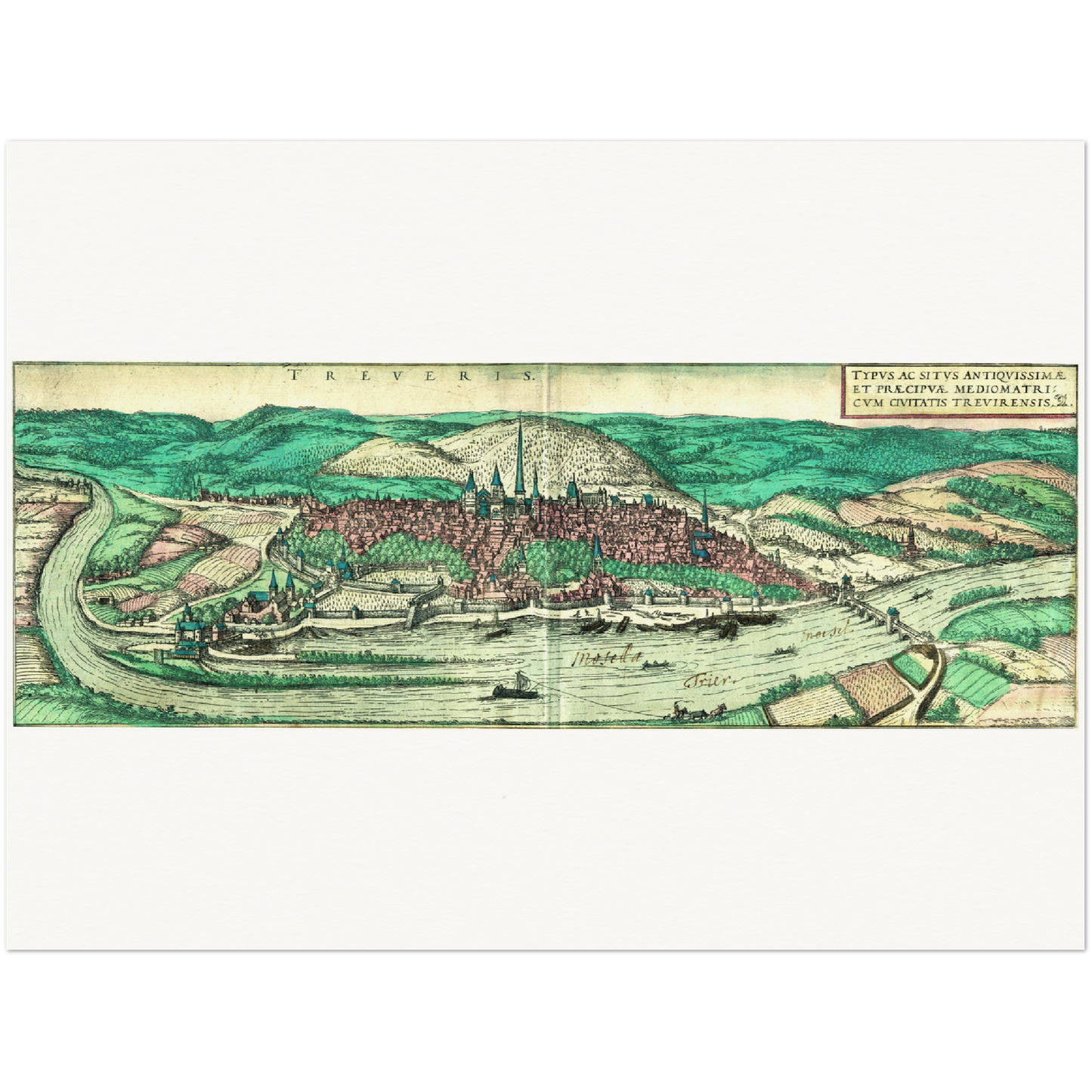 Historische Stadtansicht Trier um 1572