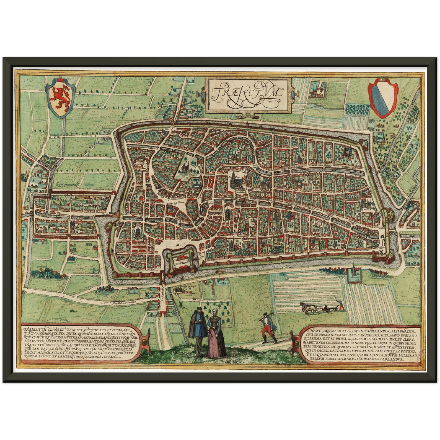 Historischer Stadtplan Utrecht um 1582
