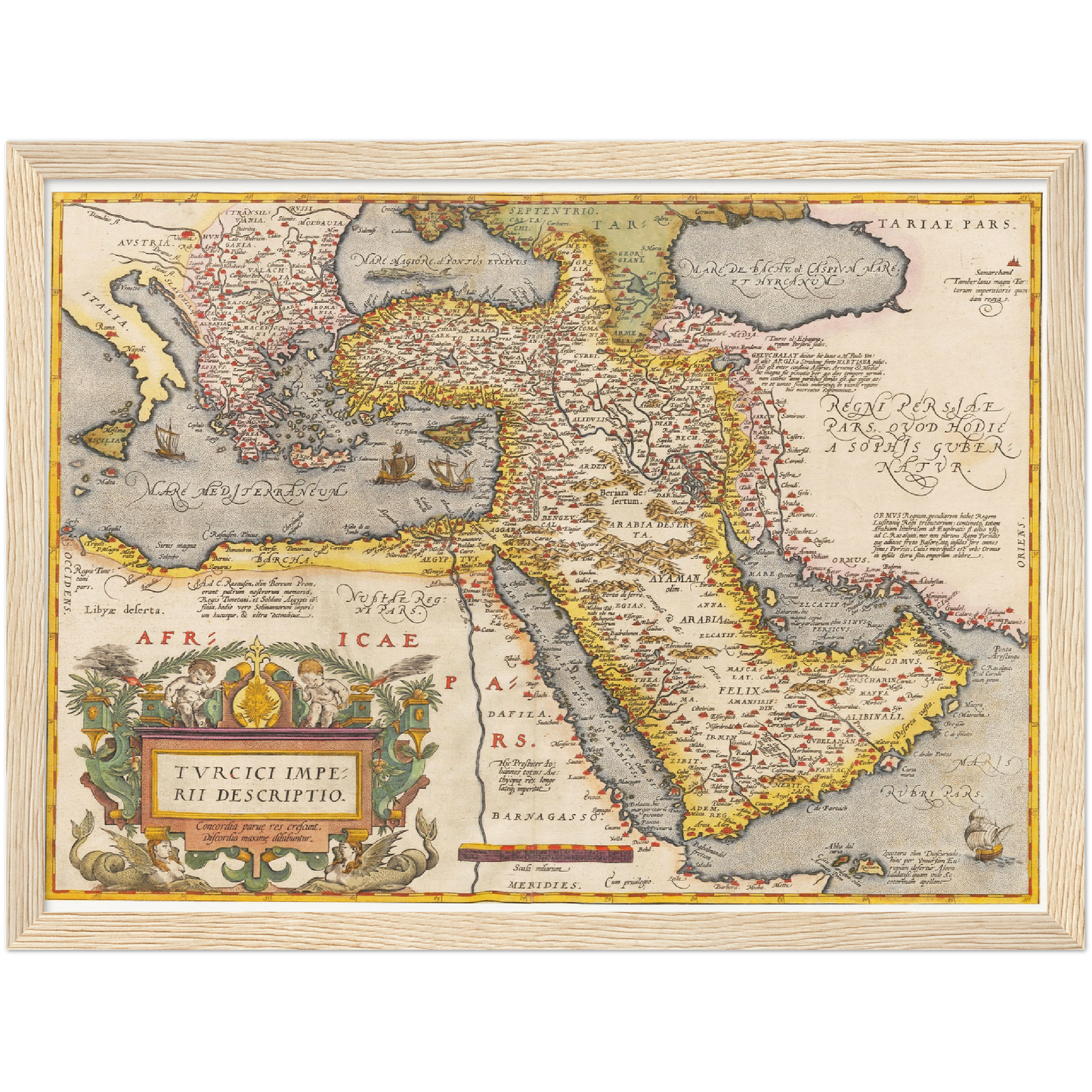 Historische Landkarte Naher Osten um 1609