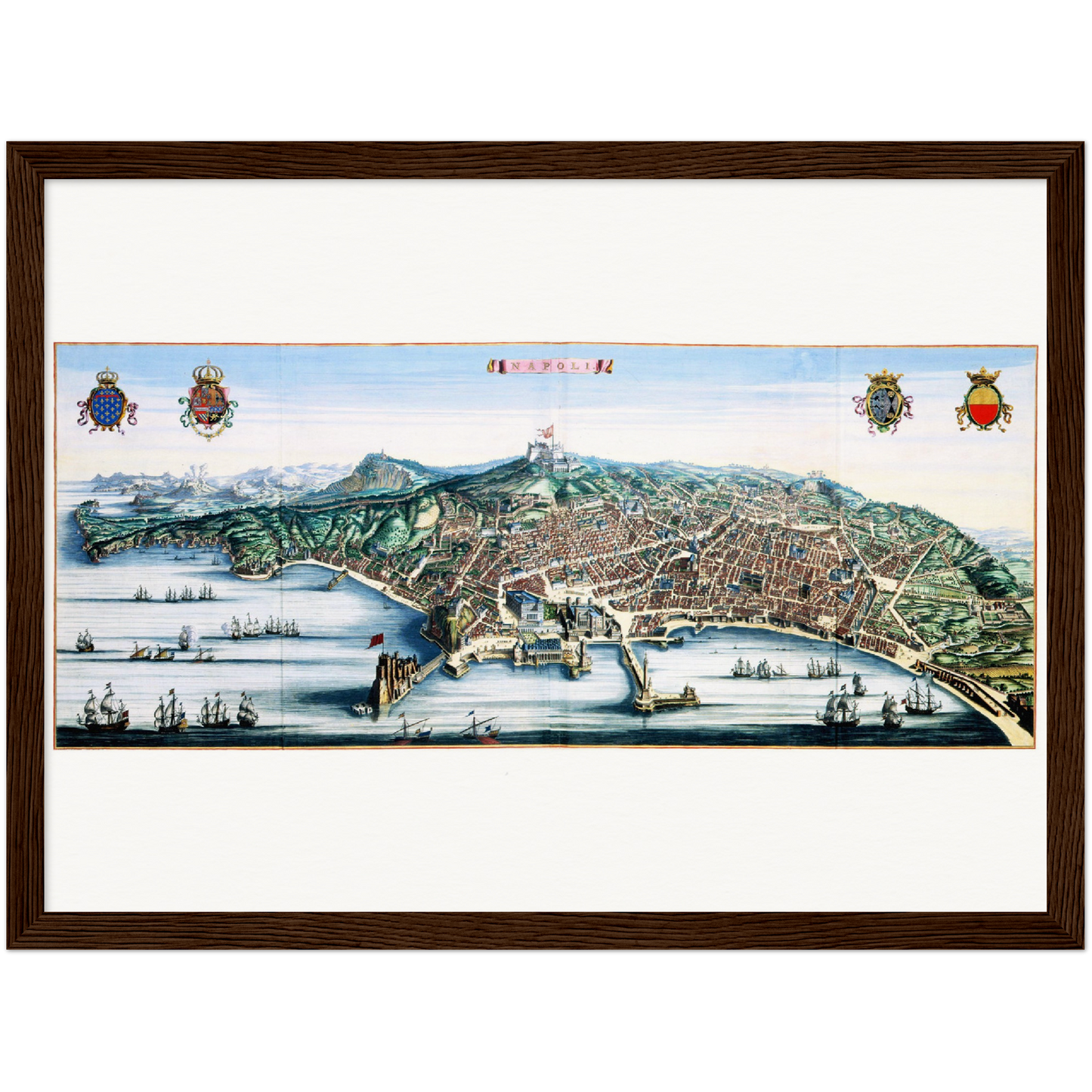 Historische Stadtansicht Neapel um 1690