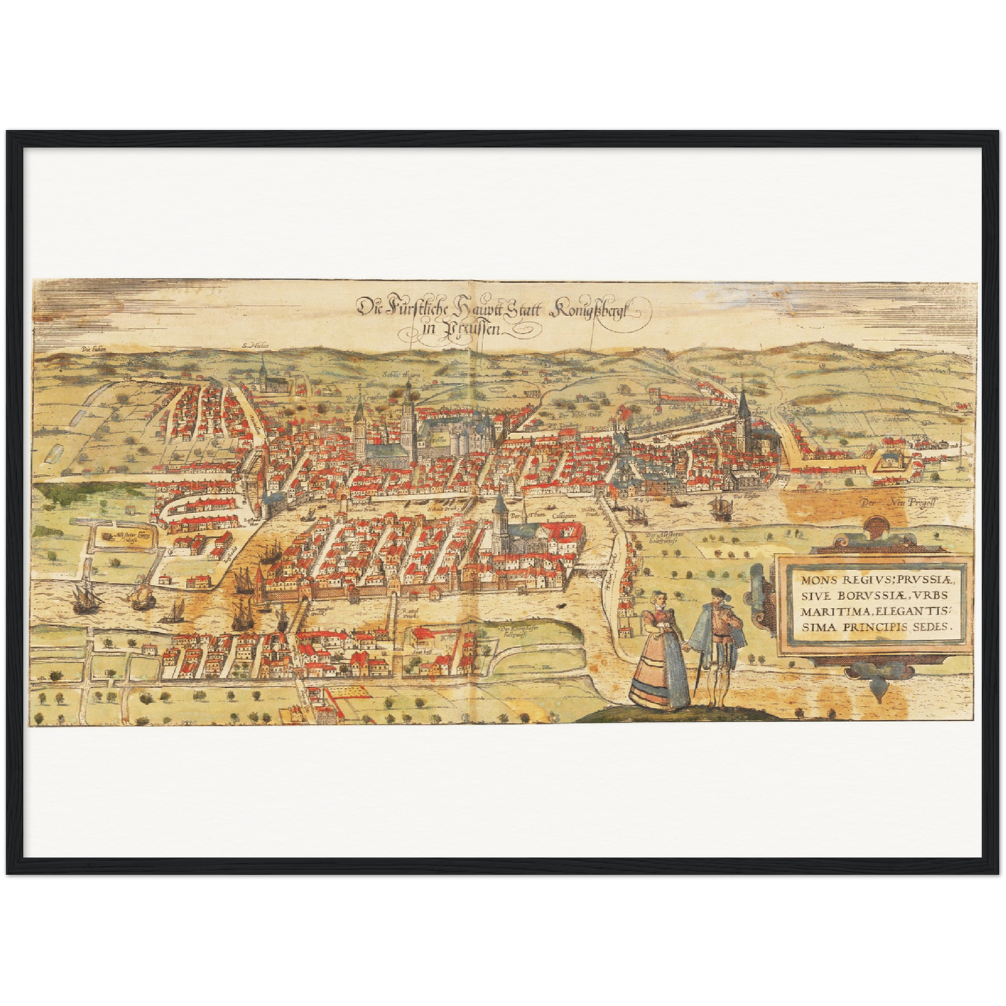 Historische Stadtansicht Königsberg um 1582