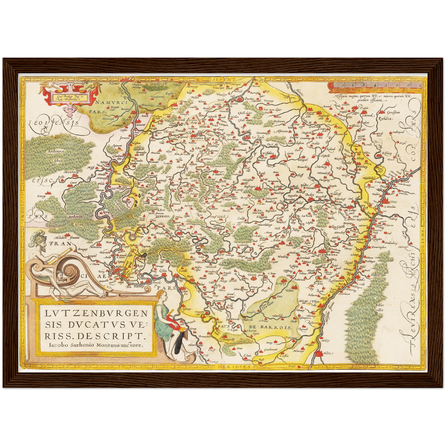 Historische Landkarte Luxemburg um 1609