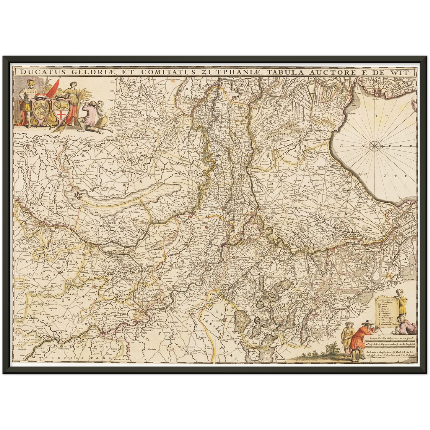 Historische Landkarte Geldern um 1635