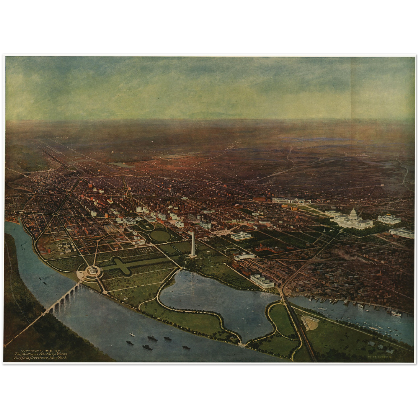 Historische Stadtansicht Washington, D.C.