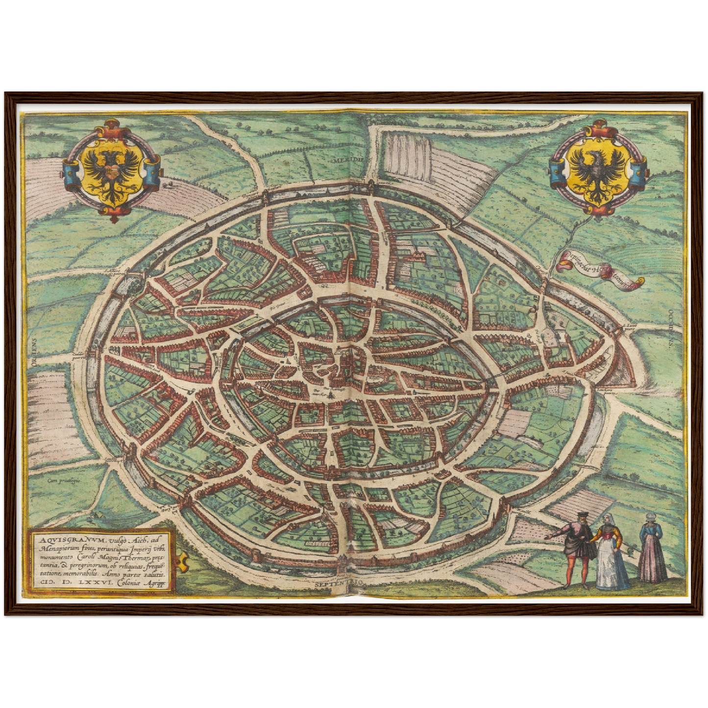 Historischer Stadtplan Aachen um 1570