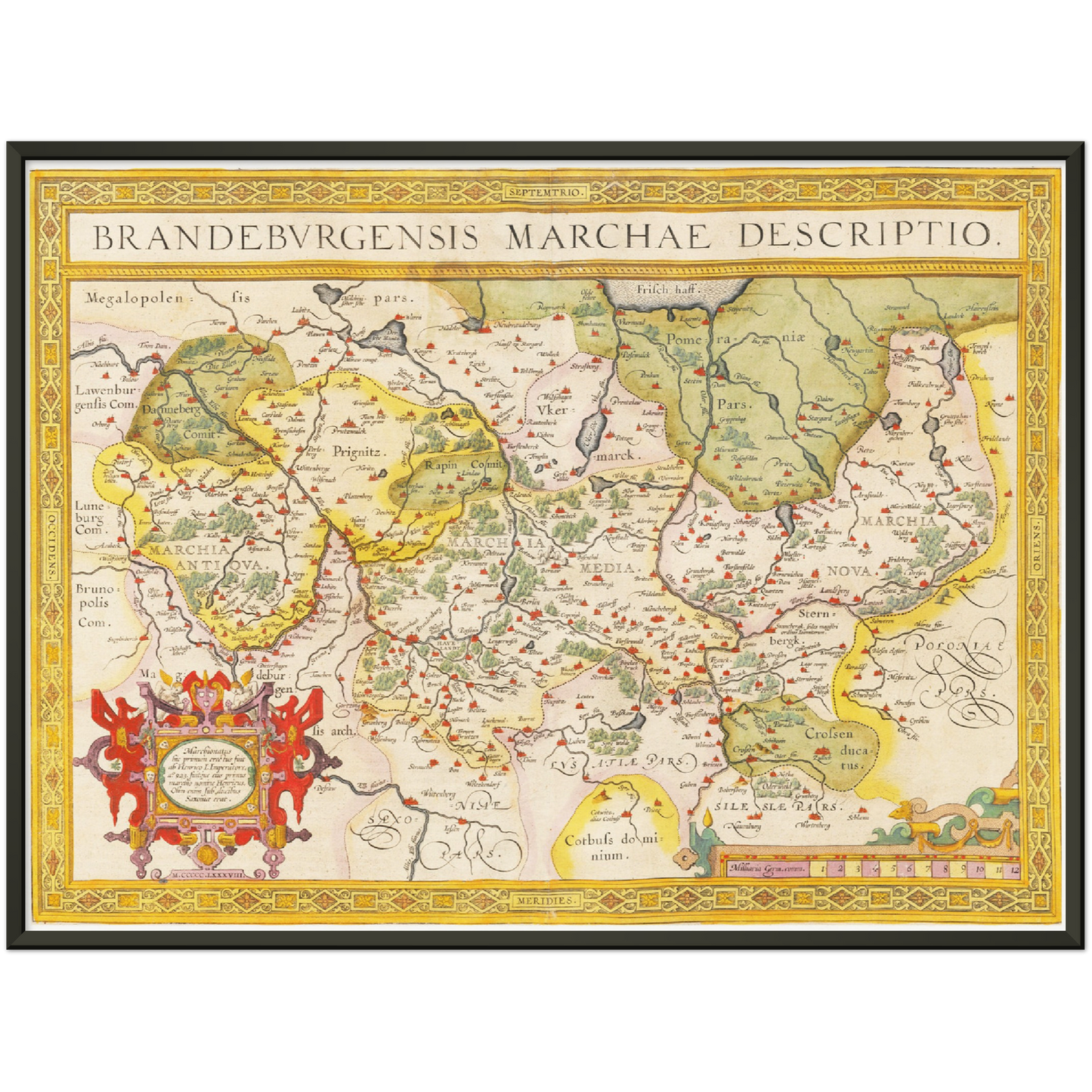 Historische Landkarte Brandenburg um 1609