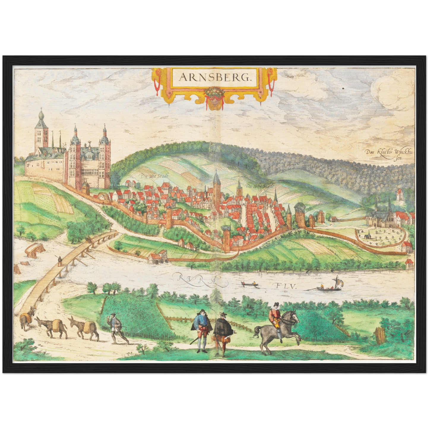 Historische Stadtansicht Arnsberg um 1592