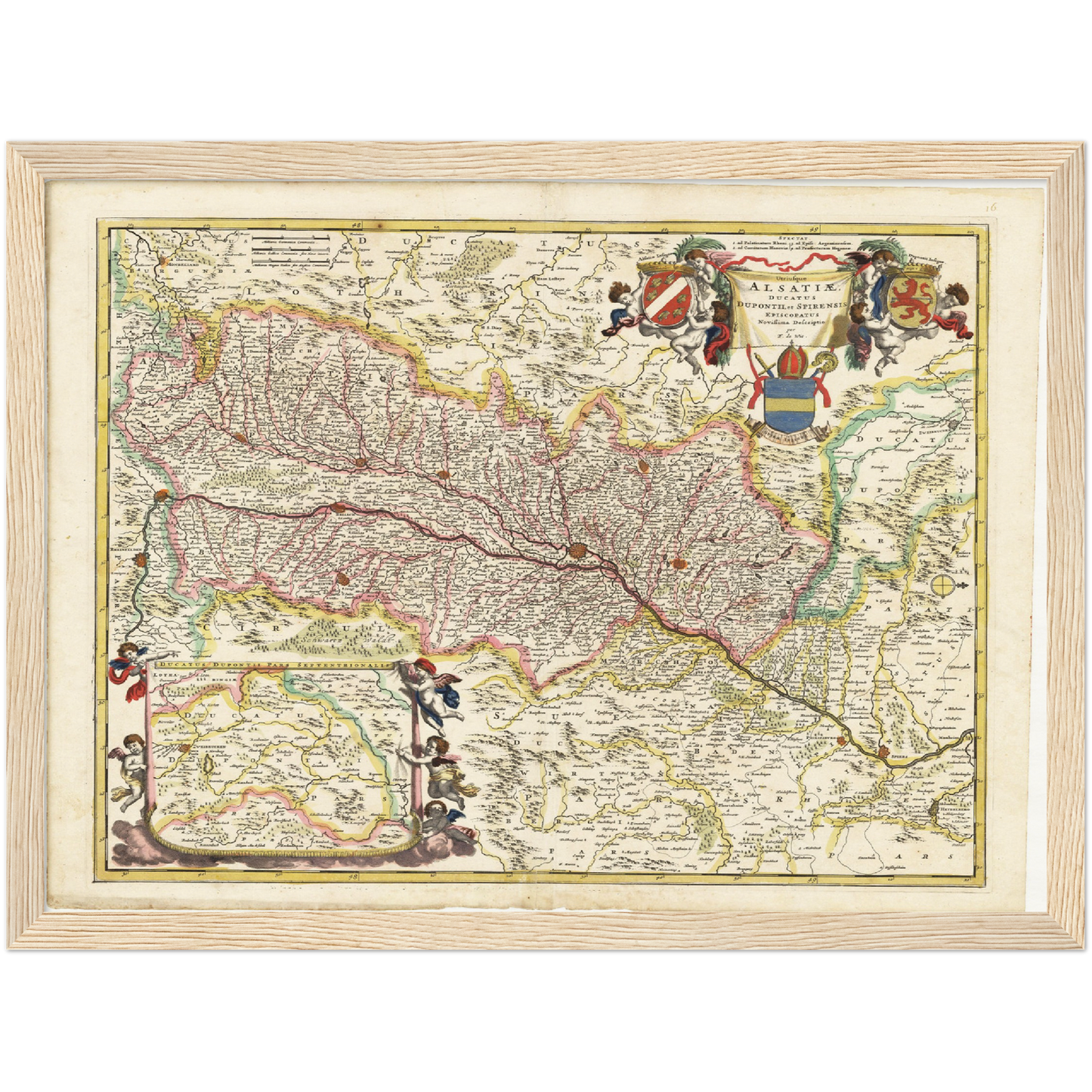 Historische Landkarte Baden um 1680