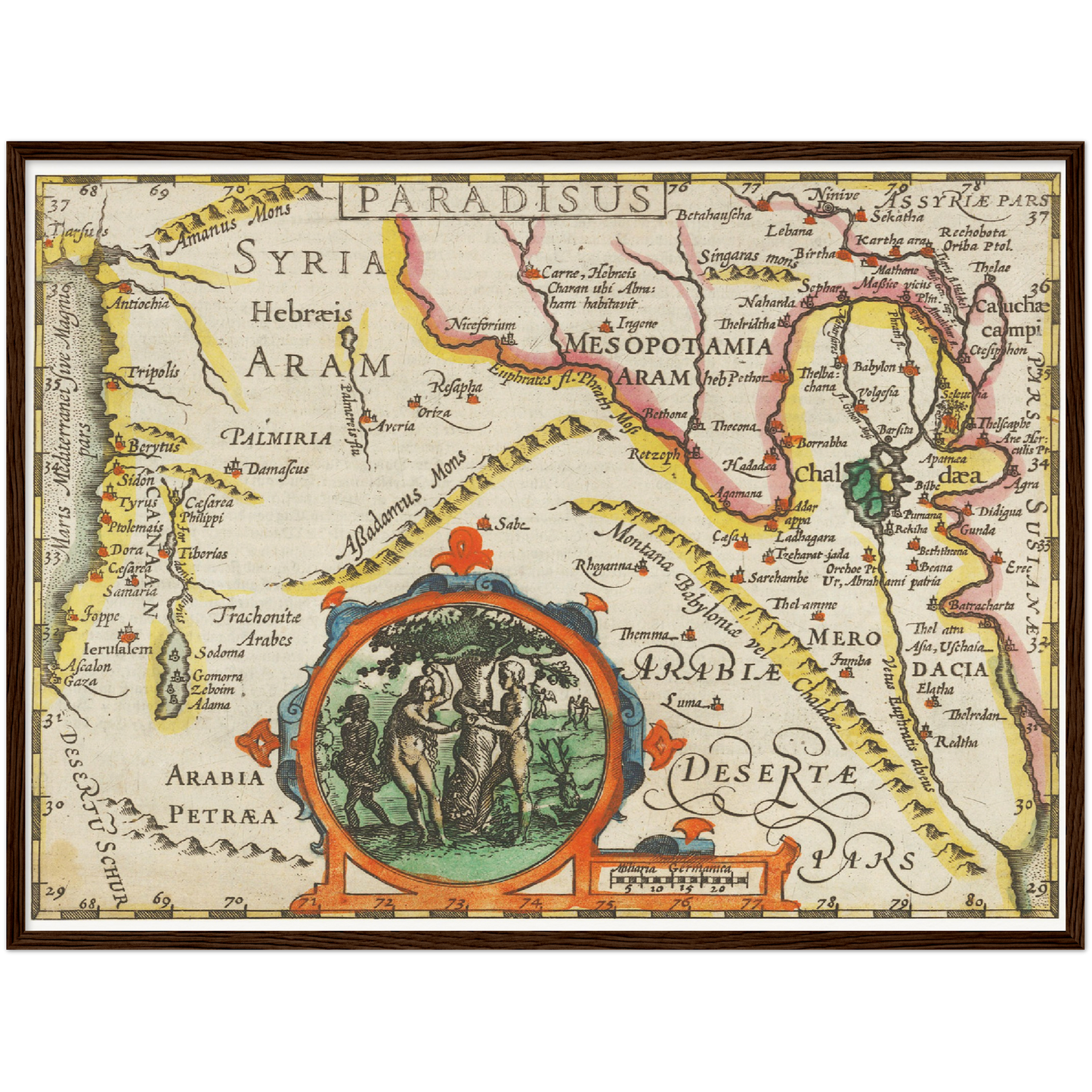 Historische Landkarte Syrien um 1609