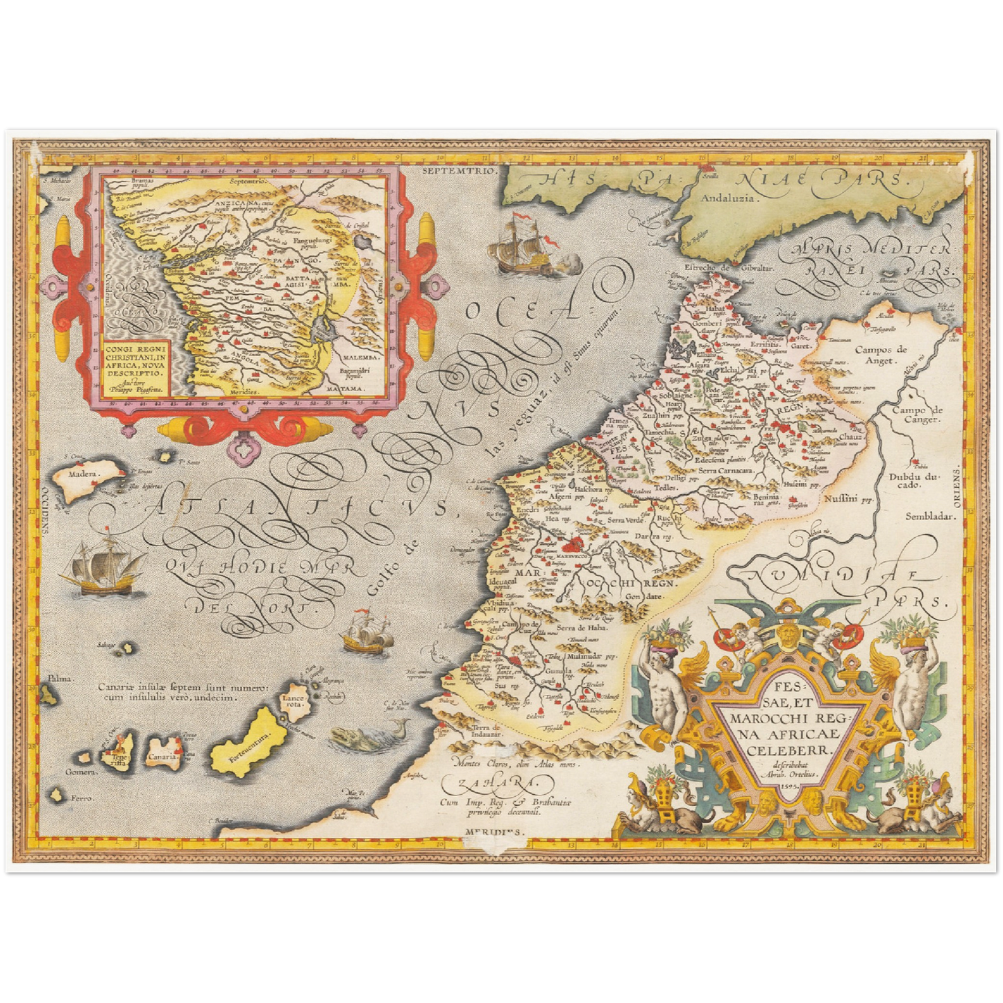 Historische Landkarte Marokko um 1609