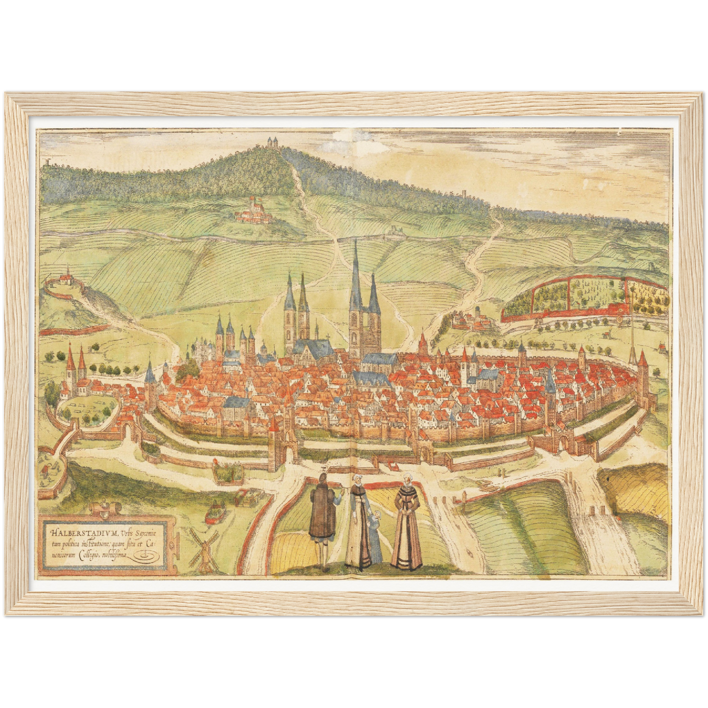 Historische Stadtansicht Halberstadt um 1582