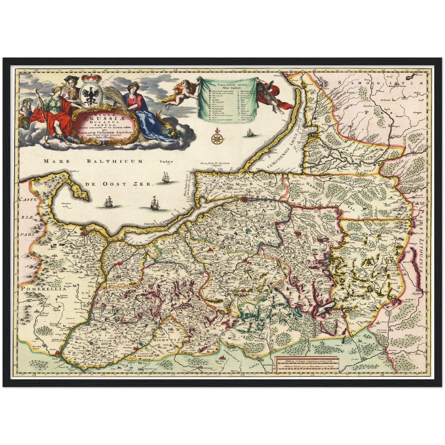 Historische Landkarte Preußen um 1680