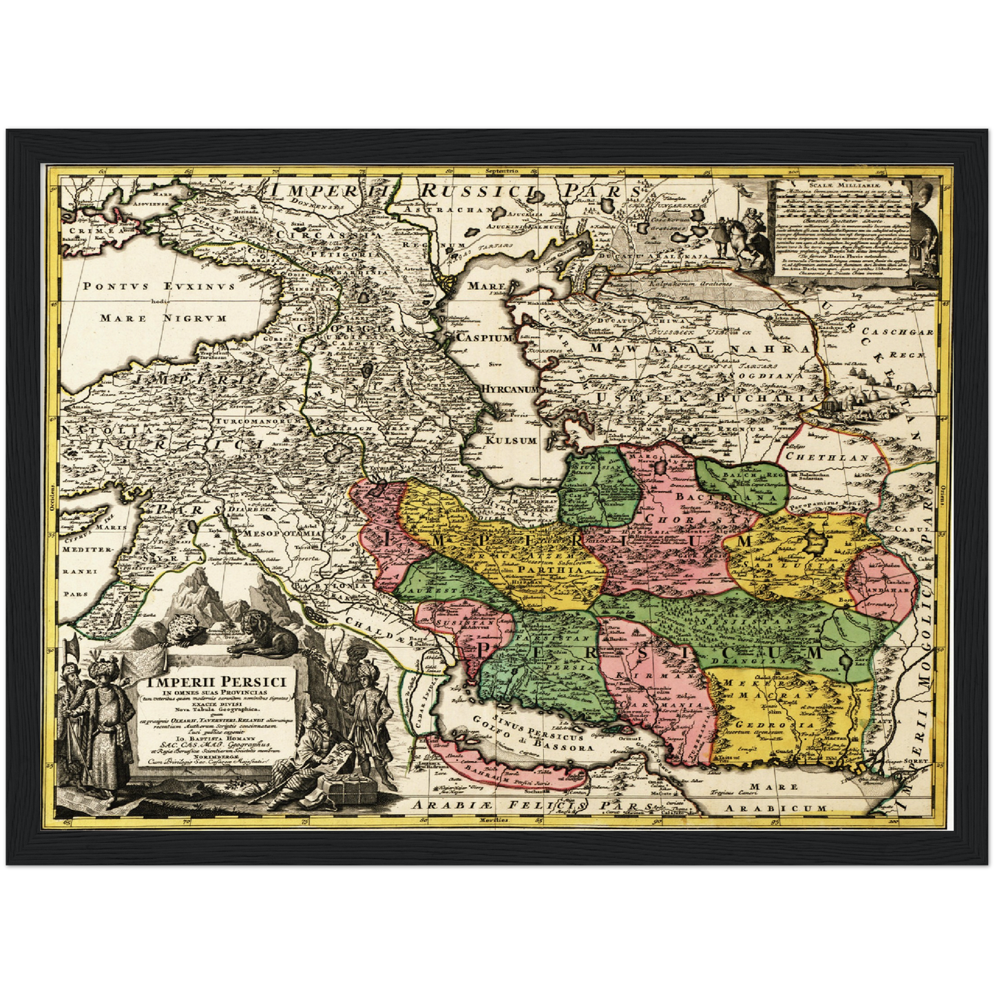 Historische Landkarte Persien um 1750