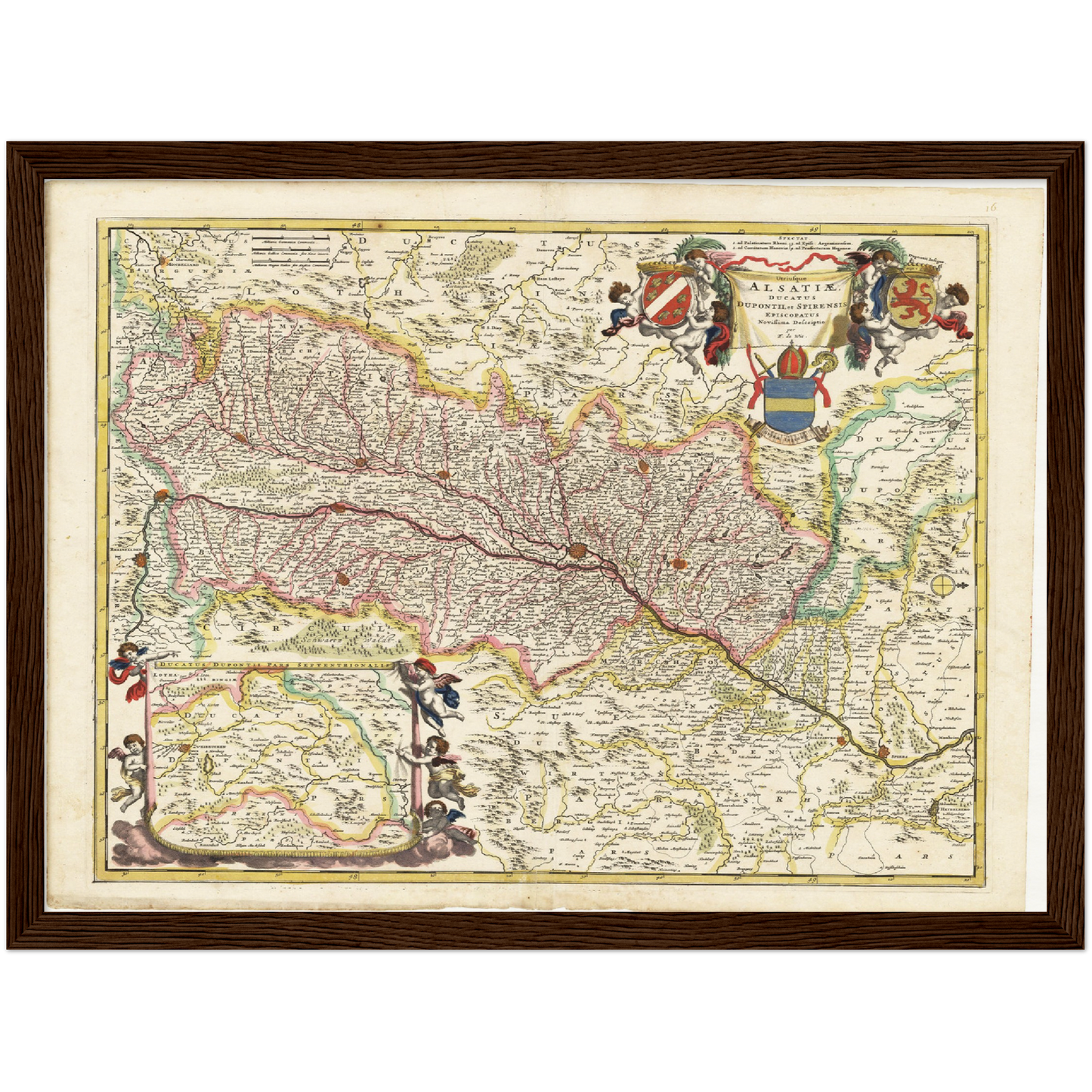 Historische Landkarte Baden um 1680
