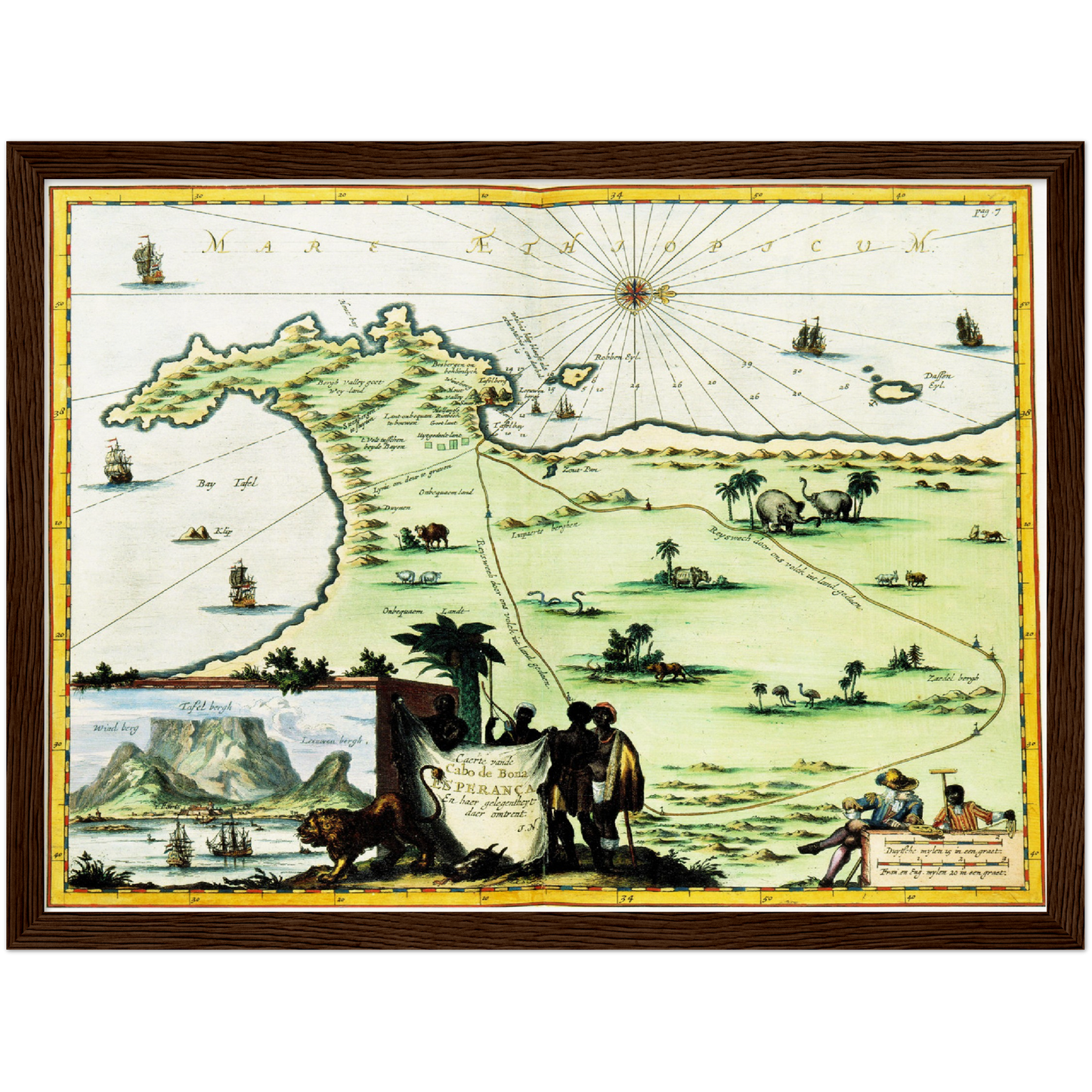 Historical city map Test product horizontal 3 sizes