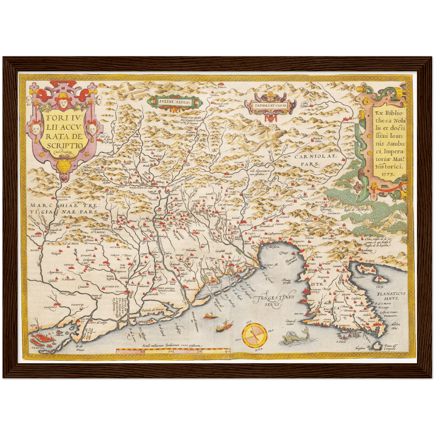 Historische Landkarte Venetien um 1609