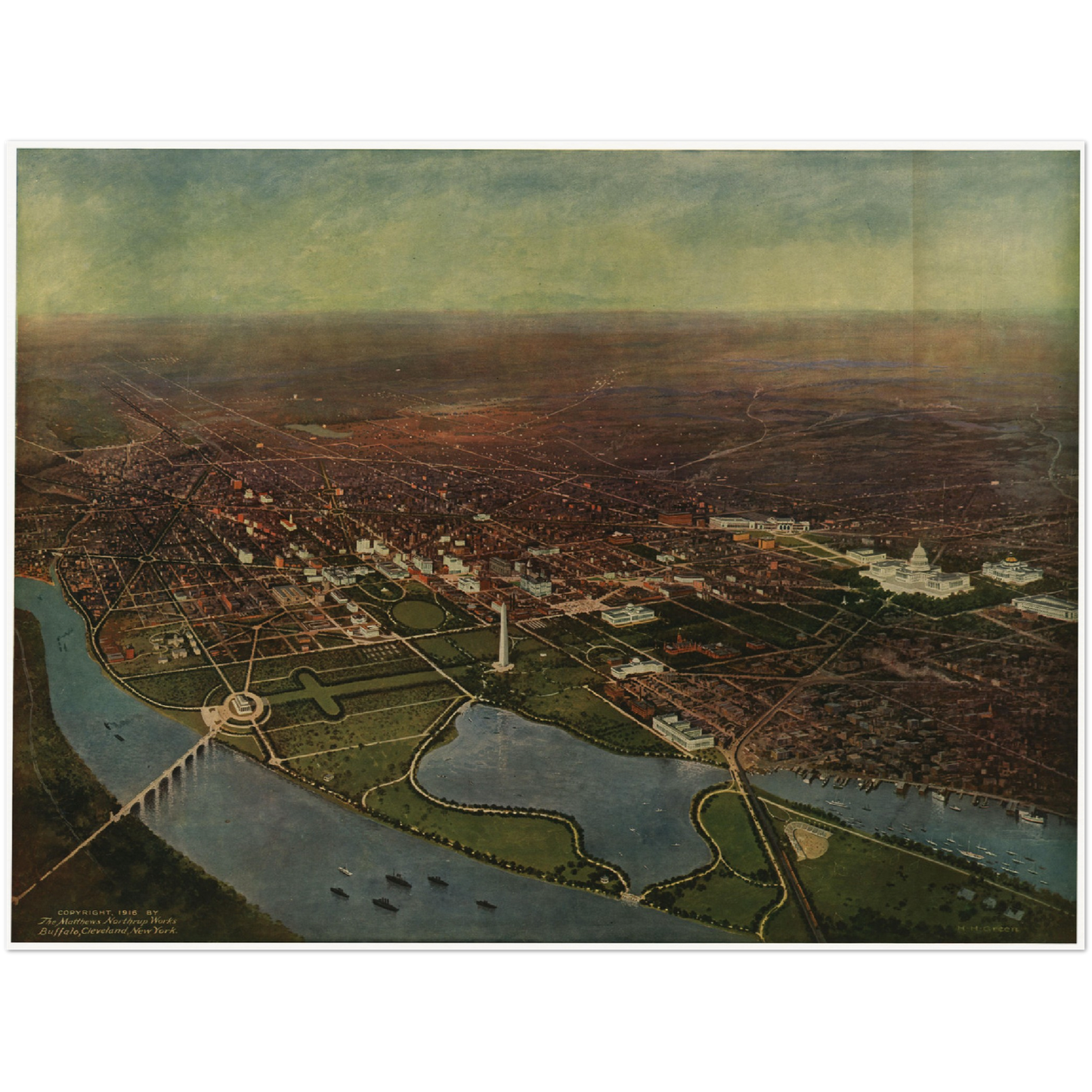 Historische Stadtansicht Washington, D.C.