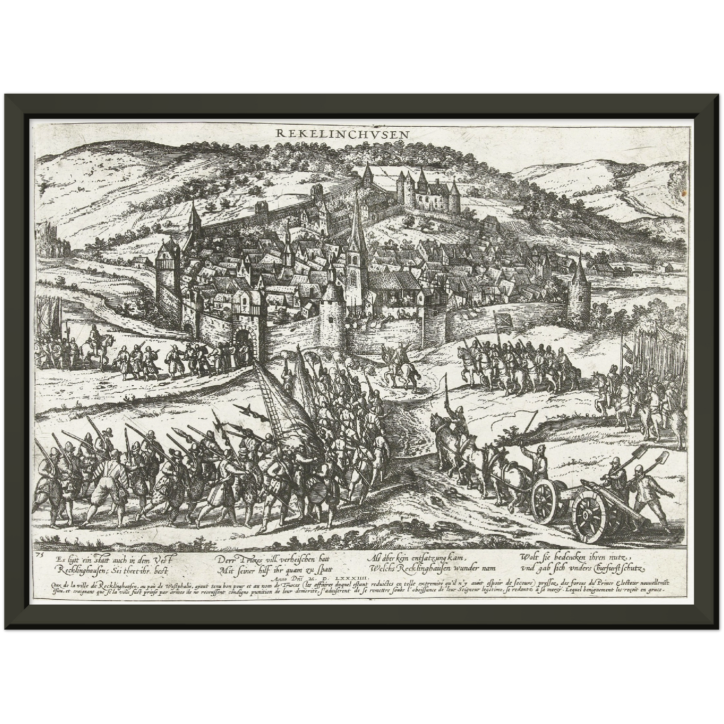 Historische Stadtansicht Recklinghausen um 1585