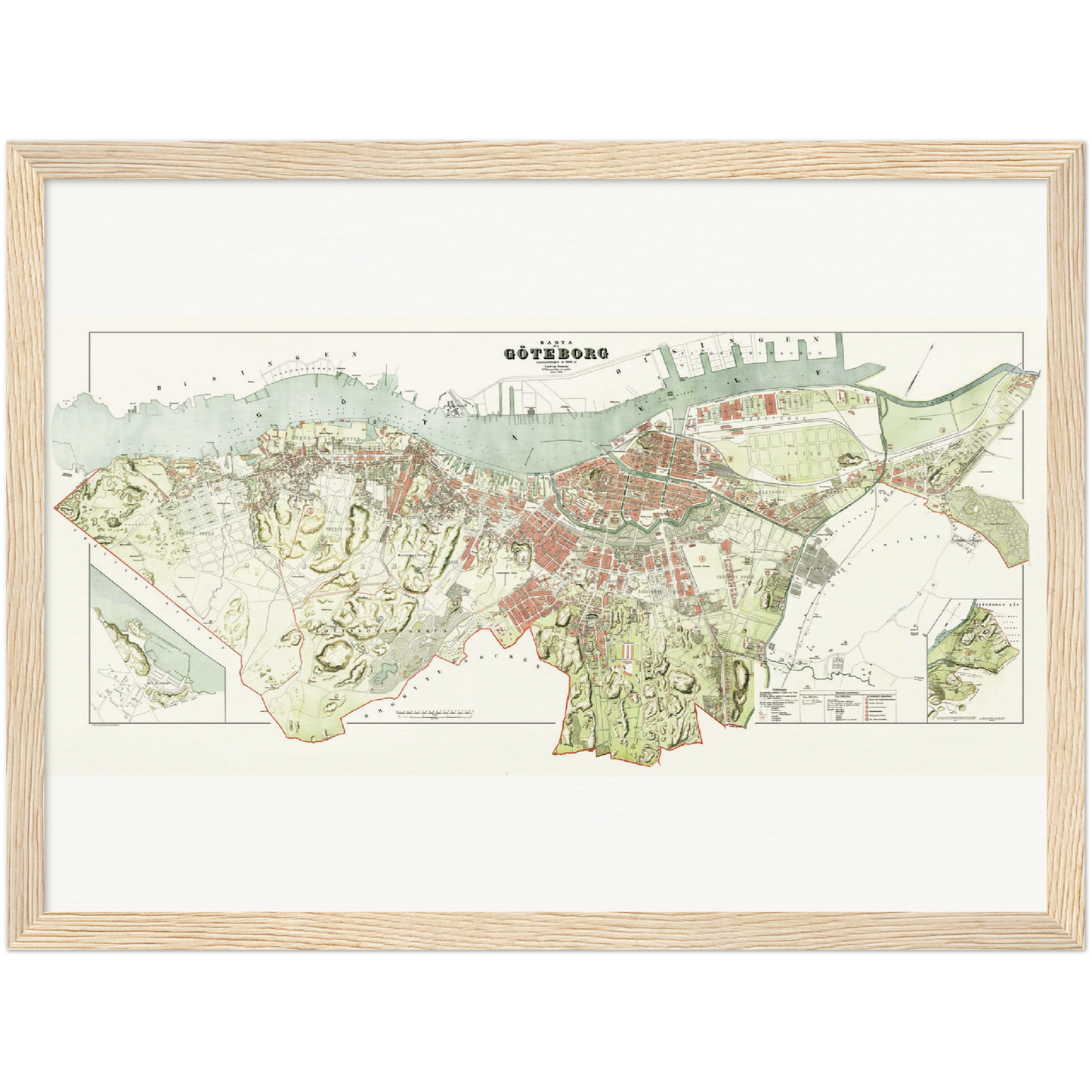Historical city map Test product horizontal 3 sizes