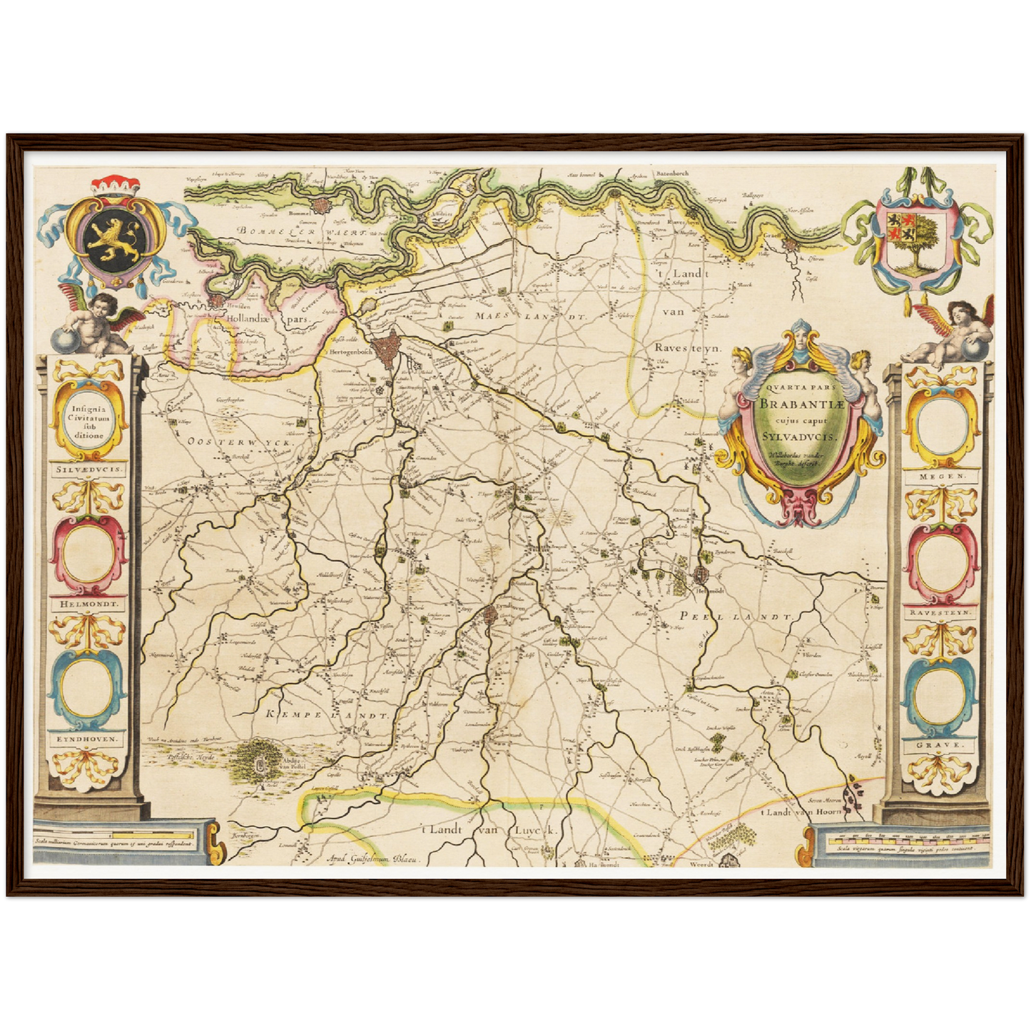 Historische Landkarte Brabant um 1635