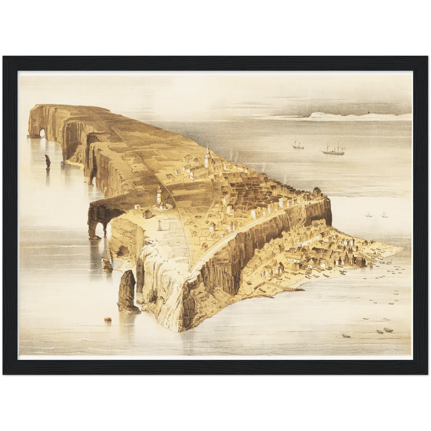 Historische Ansicht Helgoland um 1855