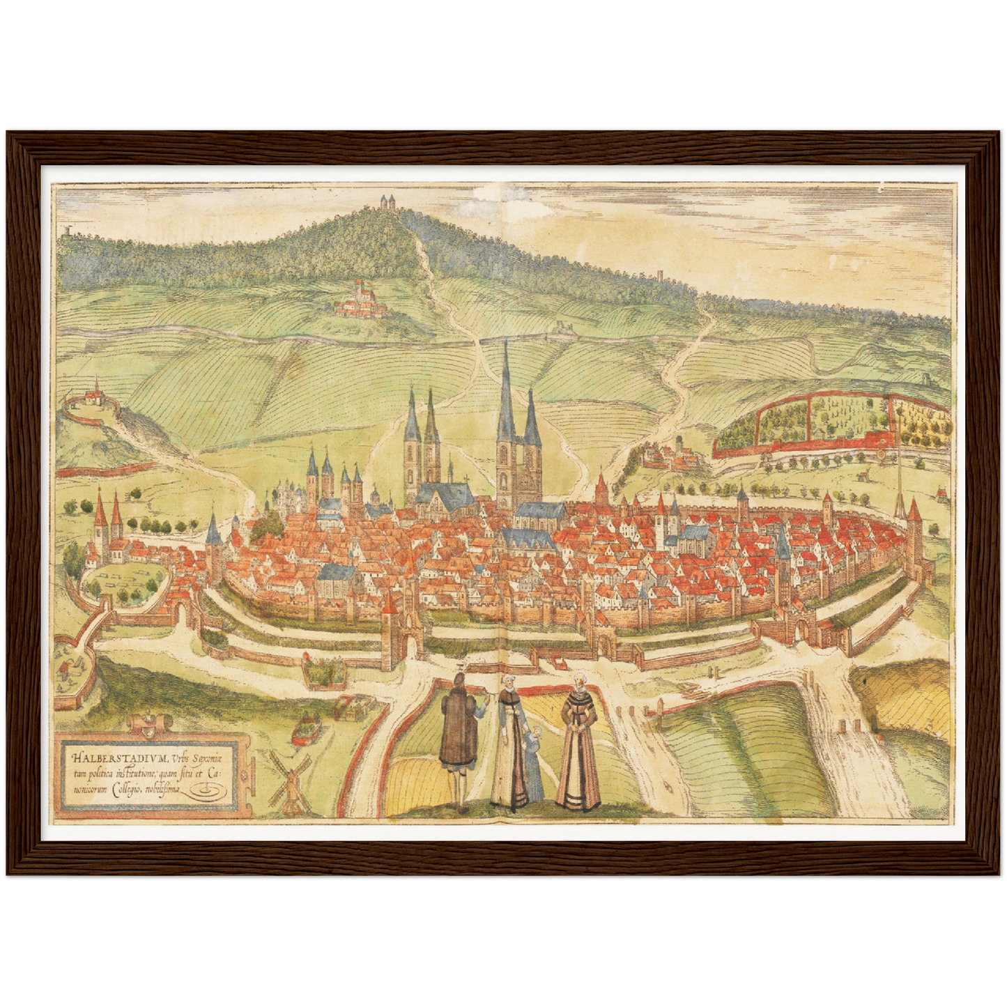 Historische Stadtansicht Halberstadt um 1582