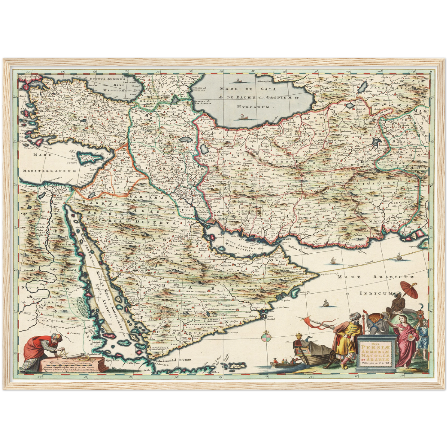 Historische Landkarte Arabien & Persien um 1680