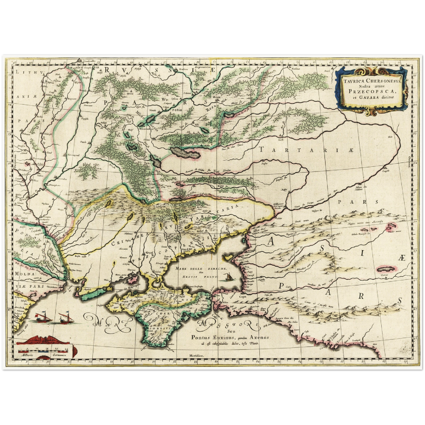 Historical city map Test product horizontal 3 sizes