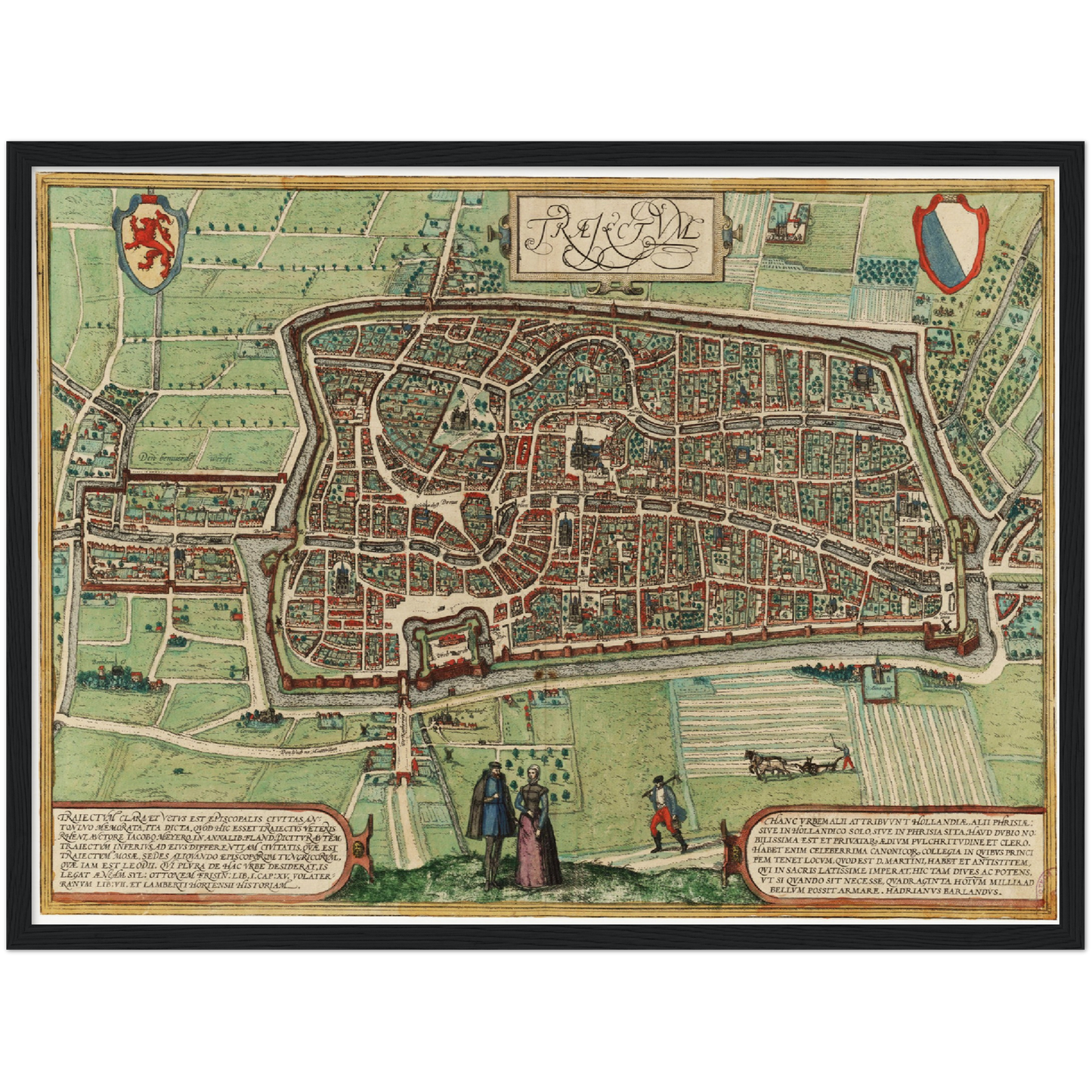Historischer Stadtplan Utrecht um 1582