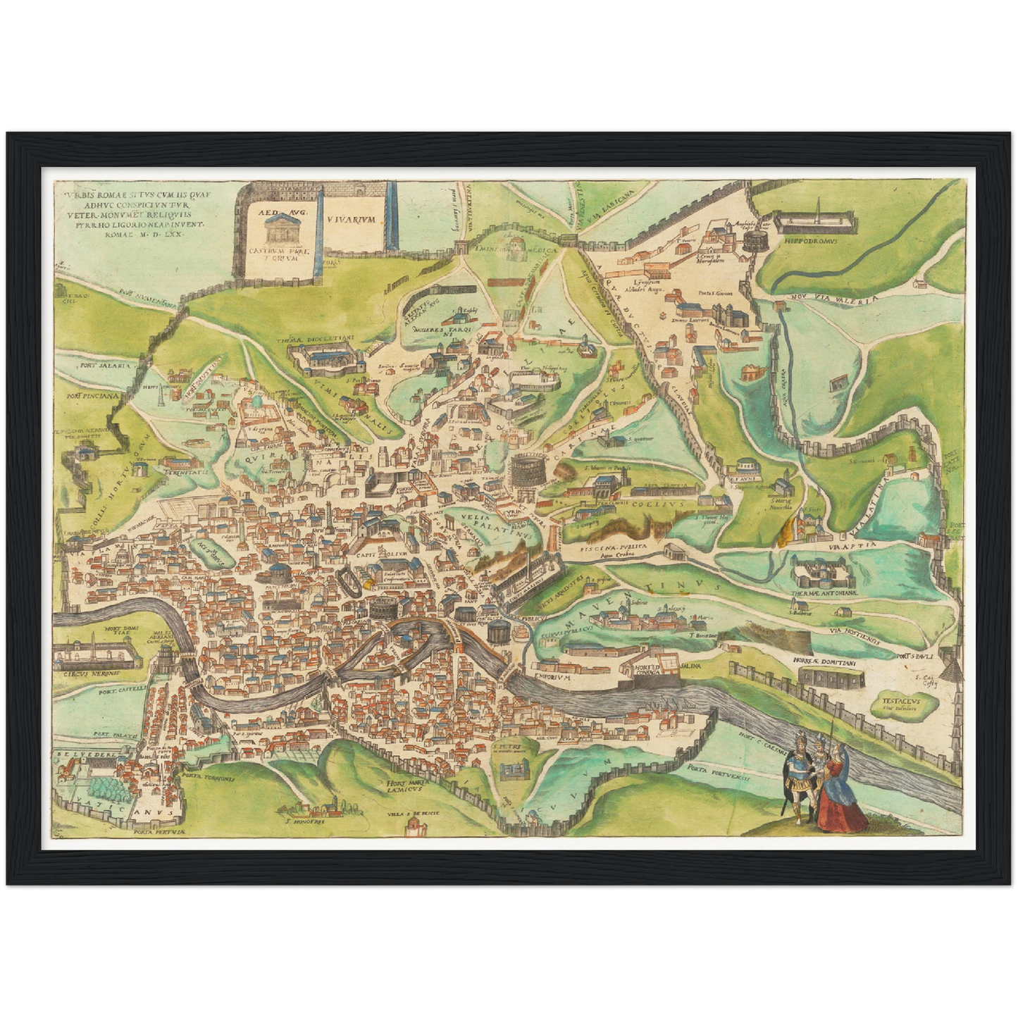 Historische Stadtansicht Rom um 1609