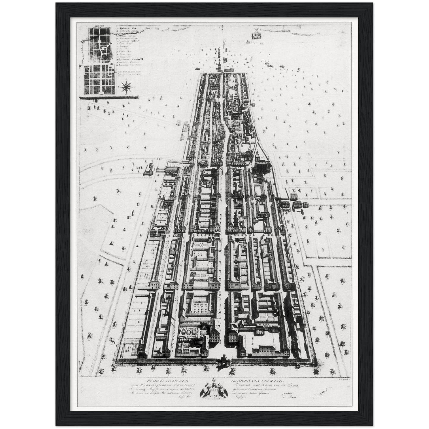 Historische Stadtansicht Krefeld um 1786